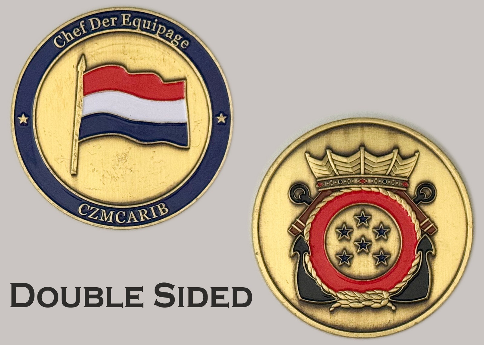 Dutch Caribbean CZMCARIB Naval Chef Der Equipage Challenge Coin  J#9
