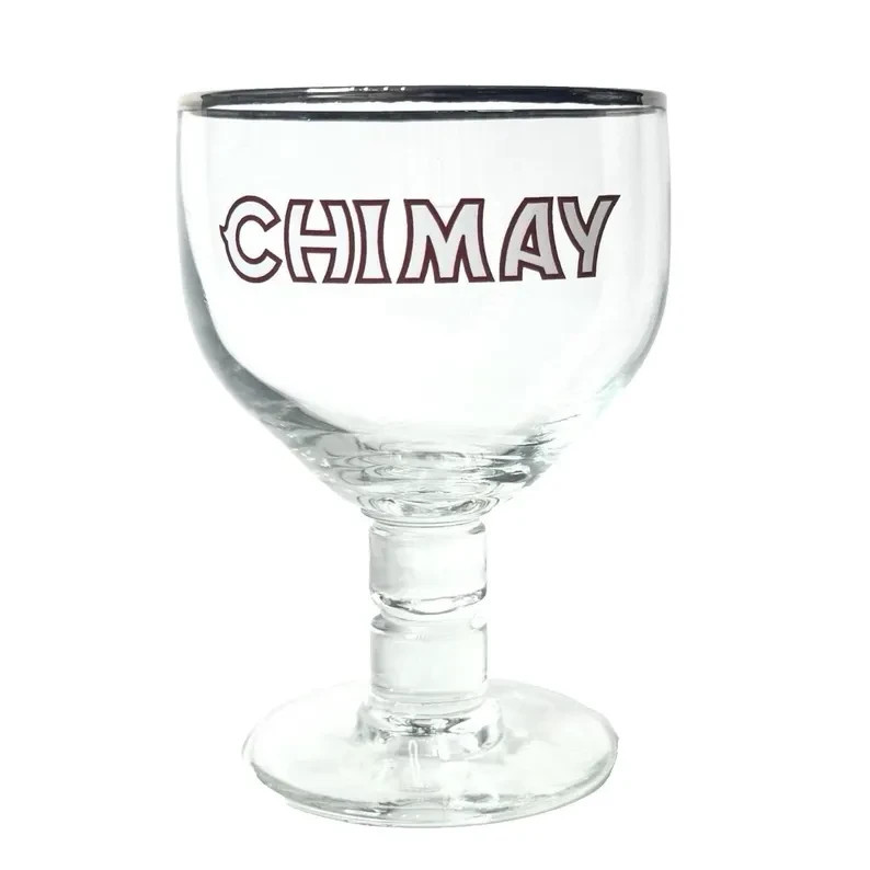 Chimay Beer Glass Critzenhoff Cristal 26cl Silver Rim Beer Glass 
