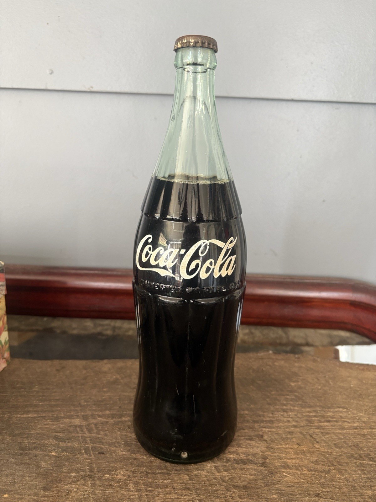 VINTAGE 1956 COCA-COLA 26oz BOTTLE – UNOPENED & FULL – Hybrid White Script
