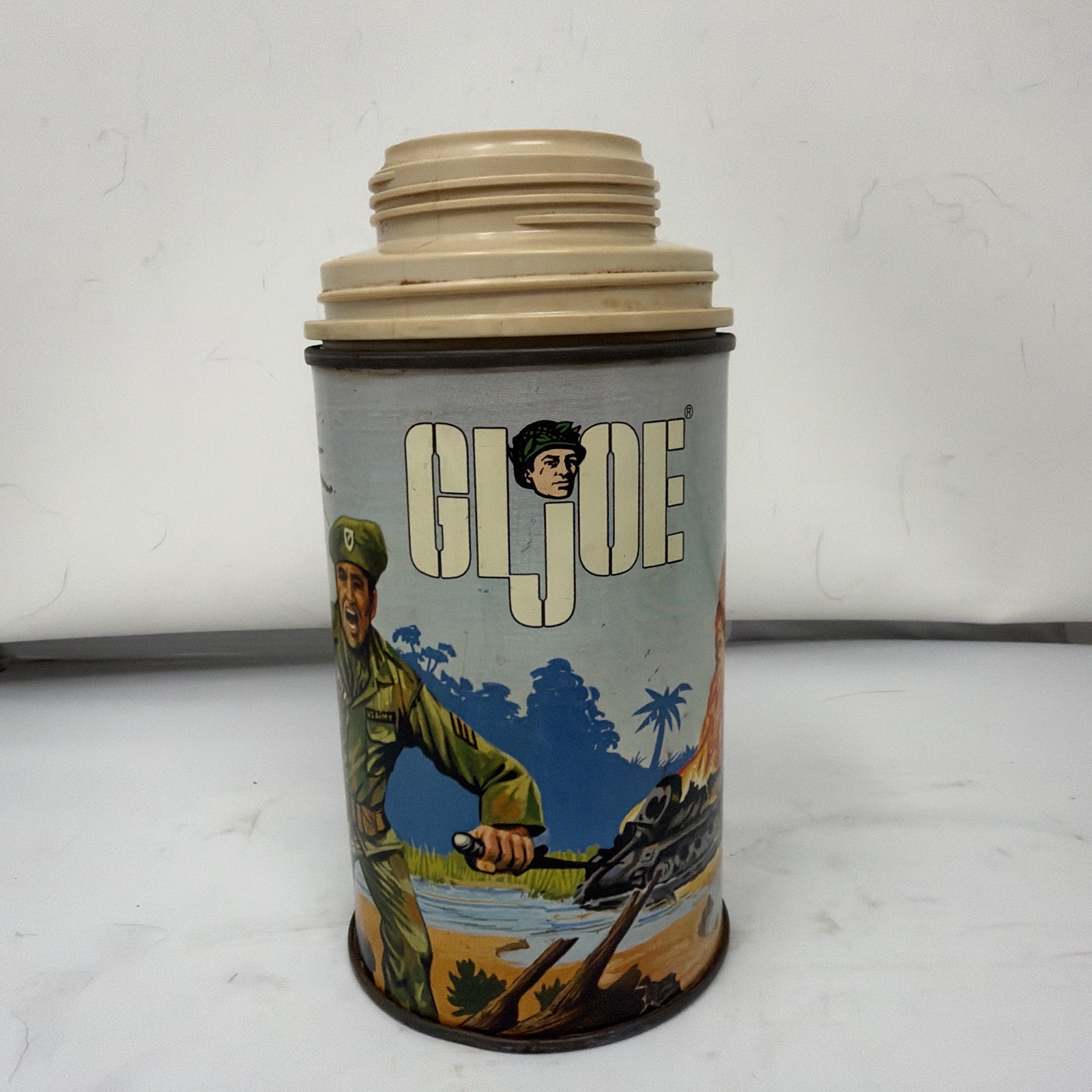 Thermos GI Joe Vintage Metal Thermos Bottle 1967 Hasbro
