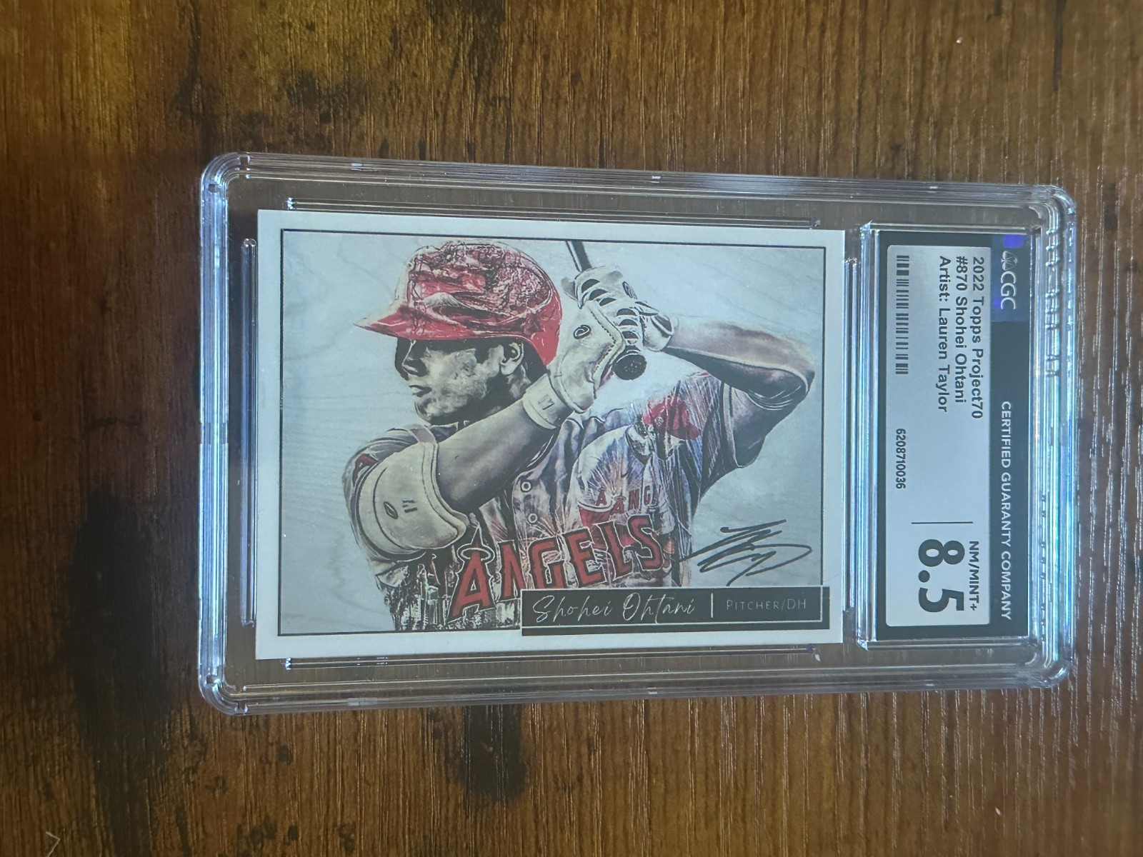 2021 Topps Project 70 Shohei Ohtani #870 By Lauren Taylor CGC 8.5