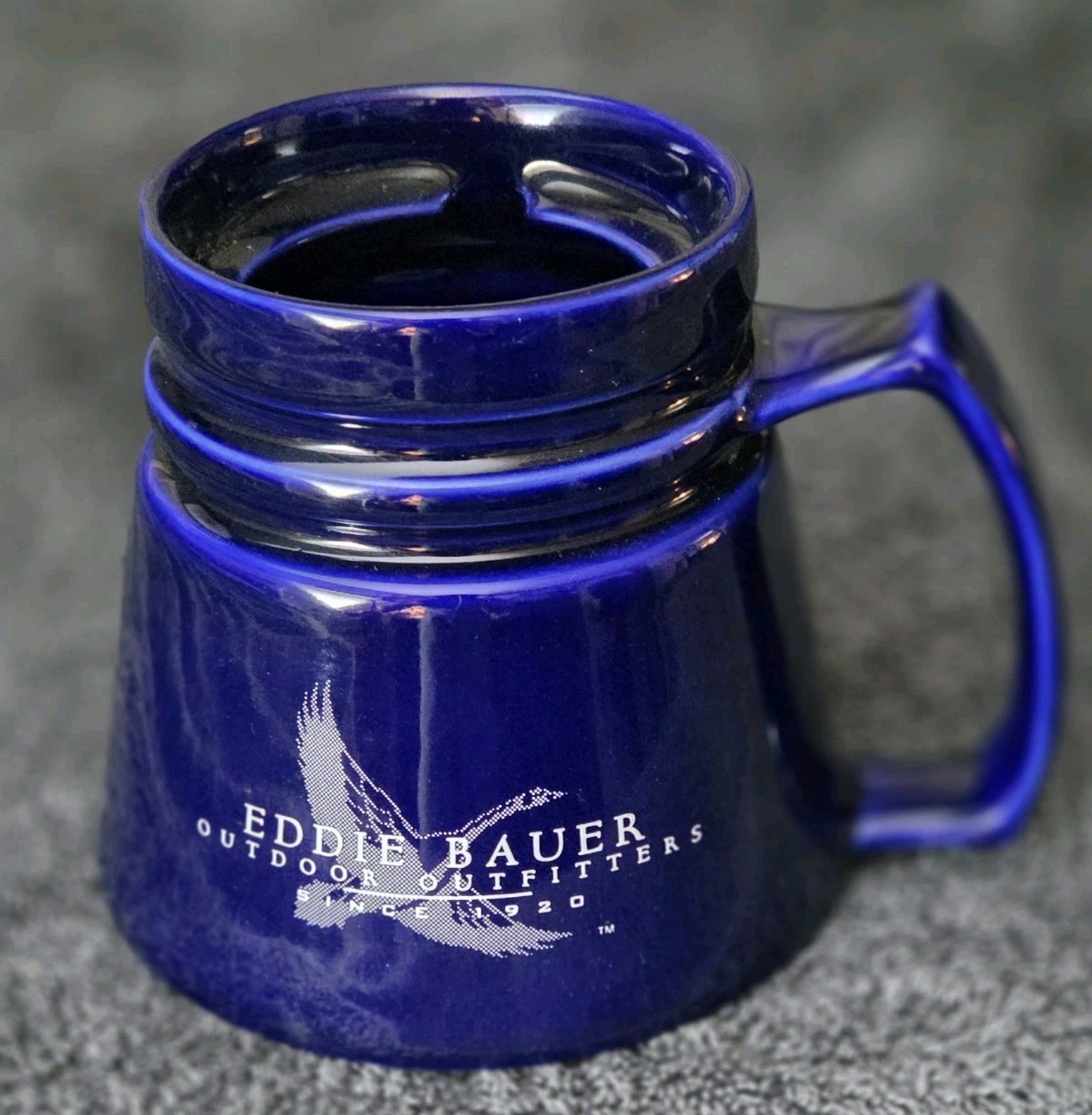 Vintage Eddie Bauer HotJo Mug Cobalt Blue - Rare MADE IN U.S.A.