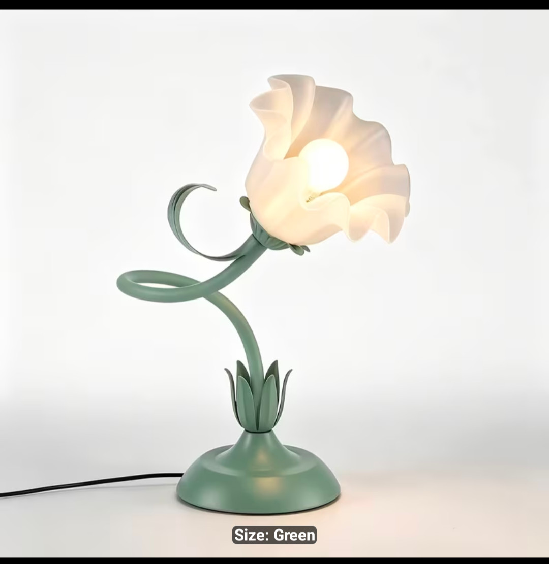 Green Lily Flower Bendable Lamp Decorative Aesthetic Lamp