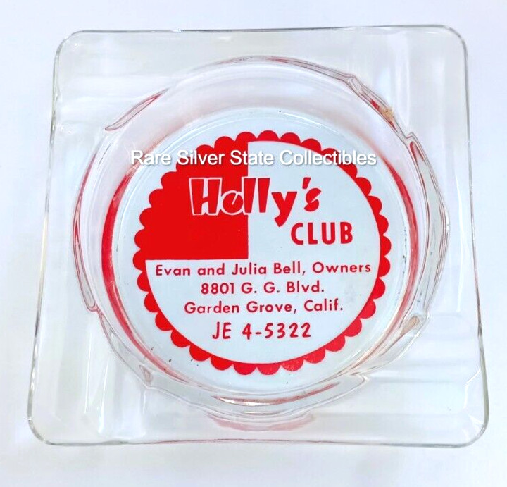 Rare ca. 1960\'s Hollys Club Bar Ashtray Garden Grove CA Gay Lesbian Interest