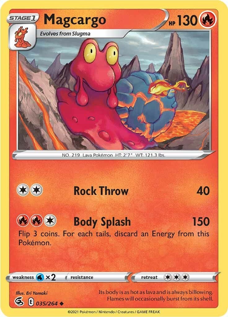 Magcargo Reverse Holofoil SWSH08 035/264 U LP
