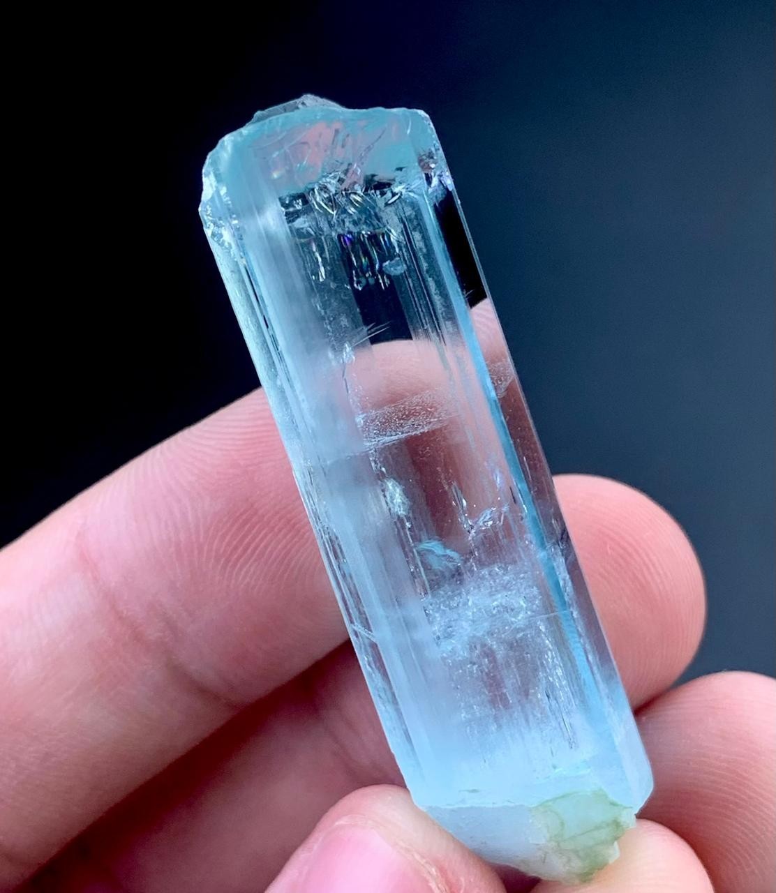 78 Carat Blue Aquamarine Crystal Specimen From Pakistan 