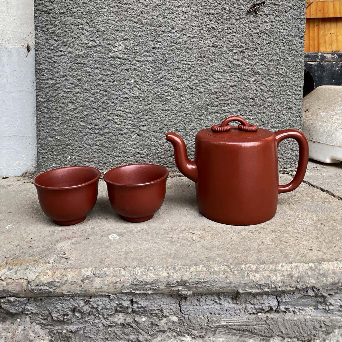 Handmade Yixing Zisha Double Ring Teapot, Yang Junbao, Dahongpao Clay 320cc