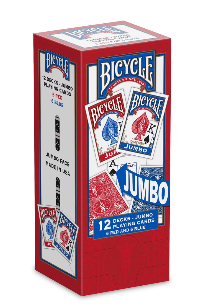 Bicycle Jumbo Faces Playing Cards - 12 pks. (New)