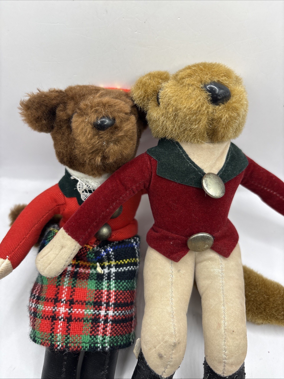 Vintage AA Imports  MR & Mrs Fox Equestrian Fox Hunt Shelf Sitter-ornament 7”