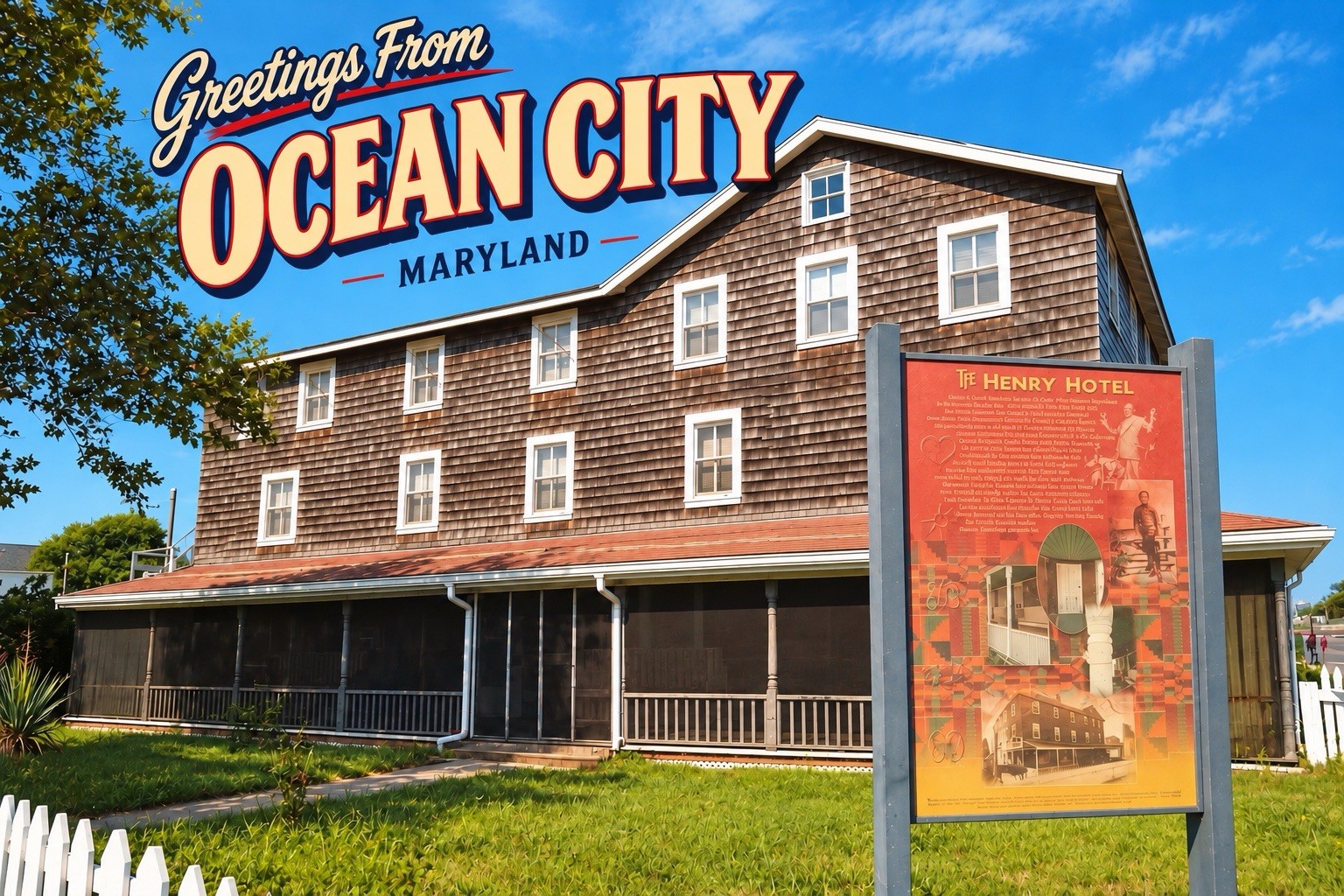 Greetings From Ocean City, MARYLAND Modern Large Letter Postcard E221