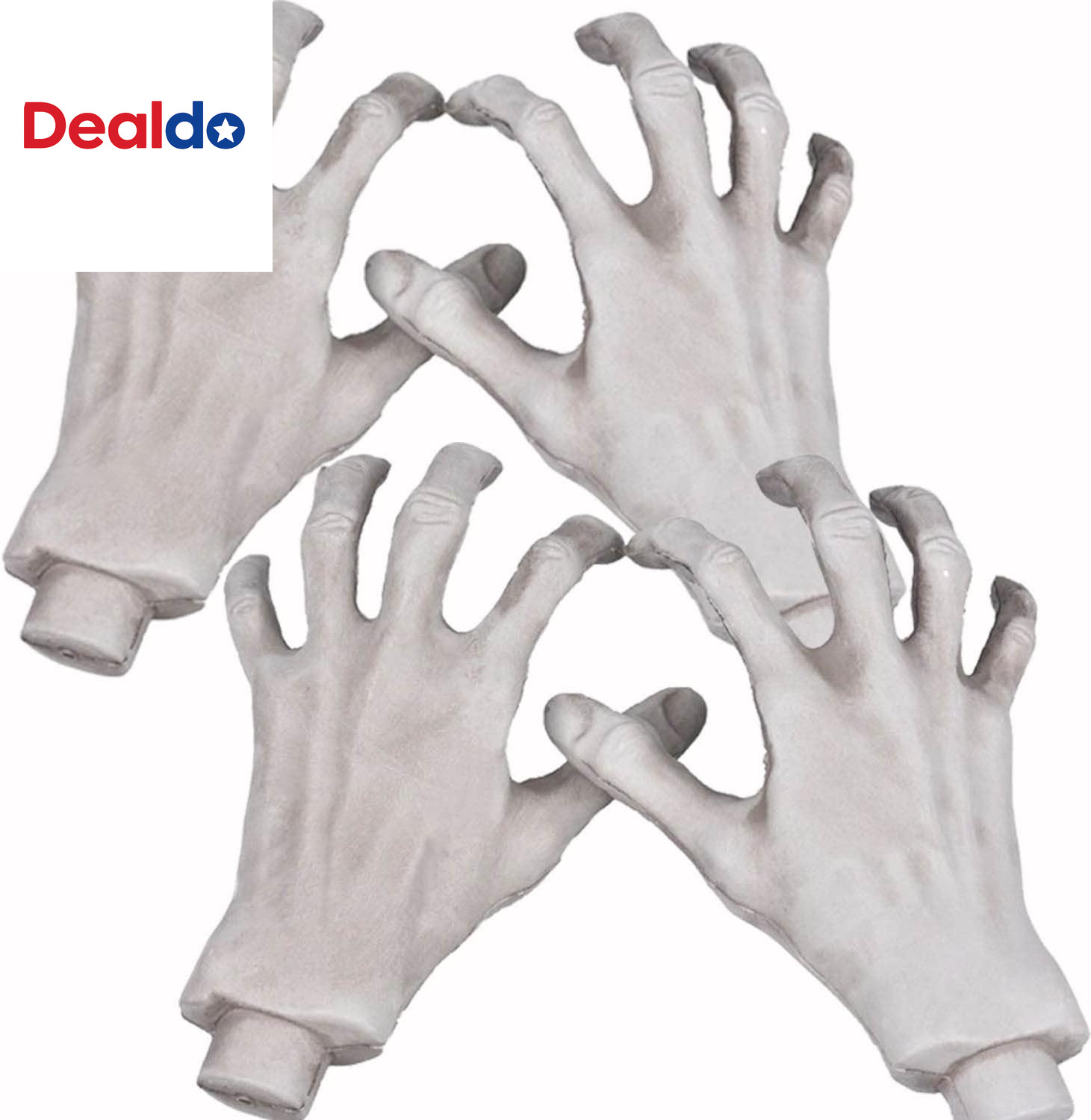 Halloween Skeleton Hands - Realistic Life Size Severed Fake Plastic Hands for Ha