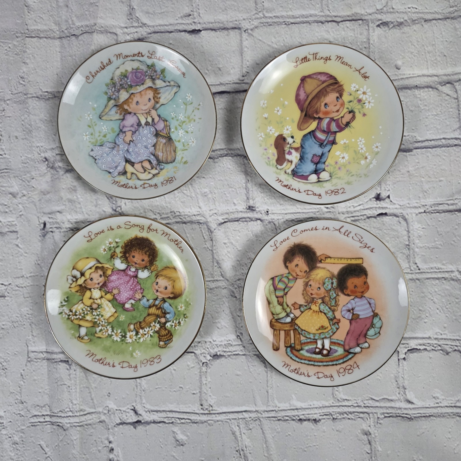 Vintage Mother's Day Plates Set 1981-1984 | Cherished MomentsVintage Mother's...