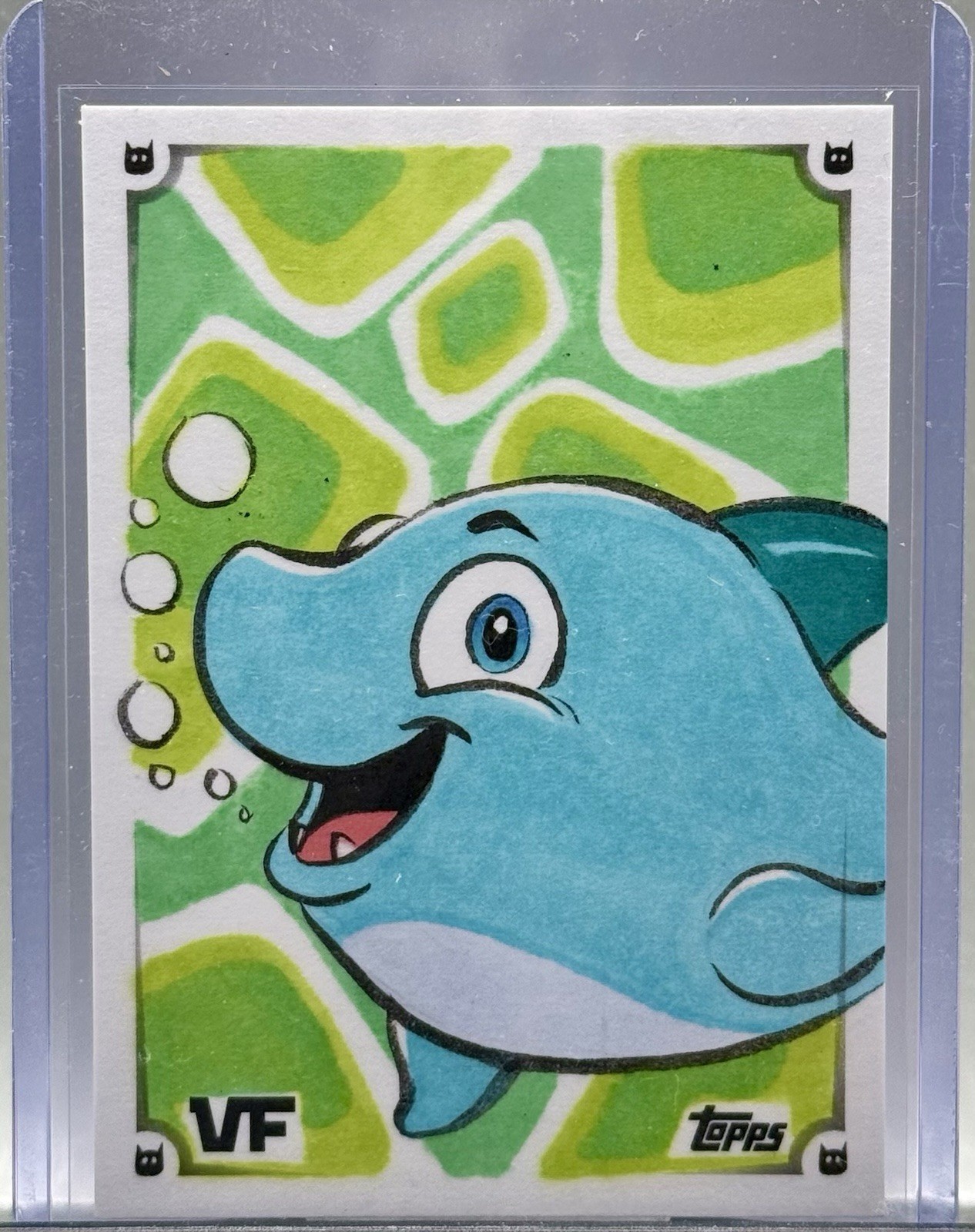 2026 Topps Chrome VeeFriends Determined Dolphin 1/1 Sketch Ziggy Artist Auto