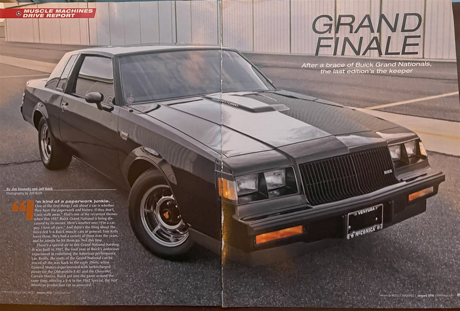 1987 BUICK REGAL GN GRAND NATIONAL 6 pg COLOR Article 