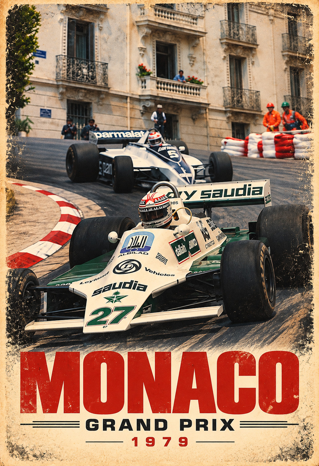Monaco Grand Prix 1979 Vintage Formula 1 Racing Poster F1 Poster  13x19