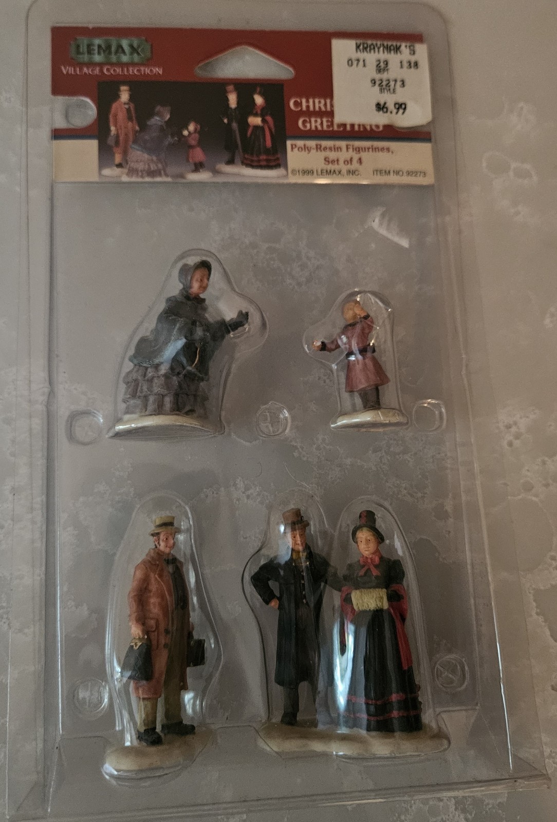 Vintage Lemax Christmas Village Collectibles Figurines 4 figurines sealed New