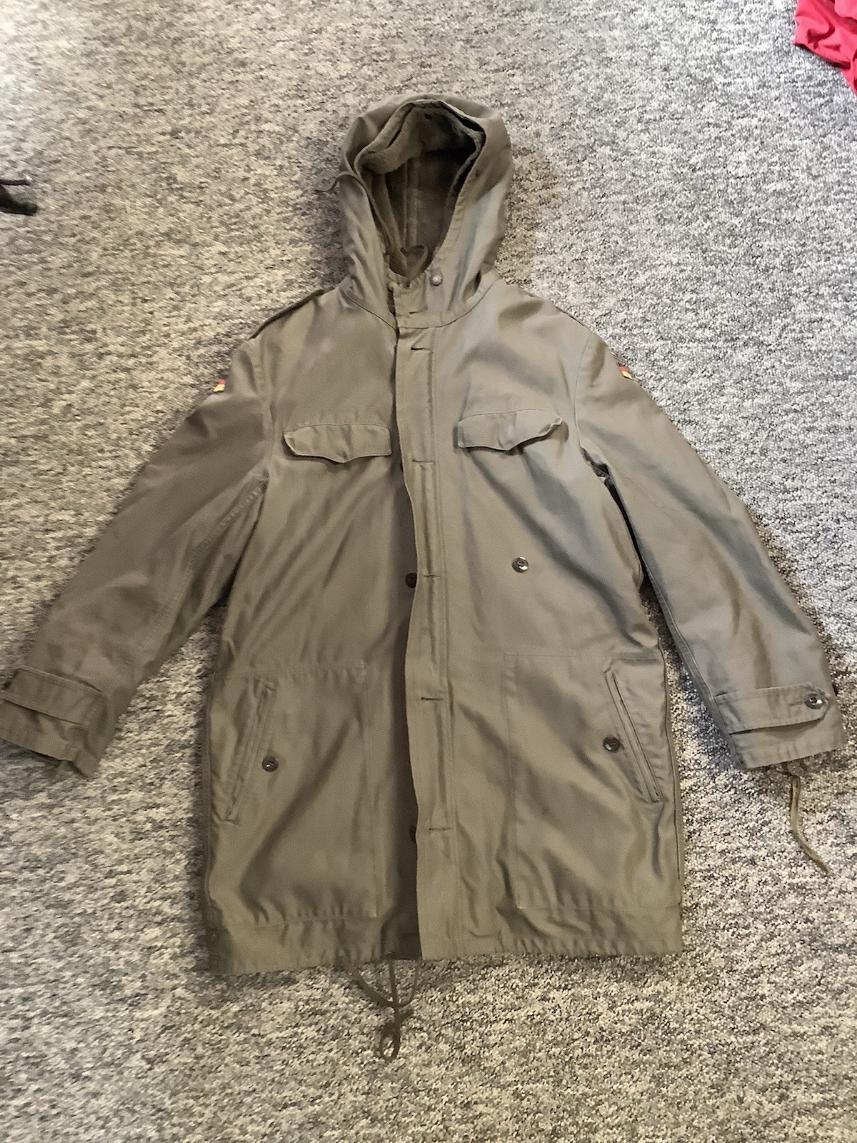 Vintage 1983 German Luftwaffe Parka Jacket Moleskin Lined Matching GR11 Med