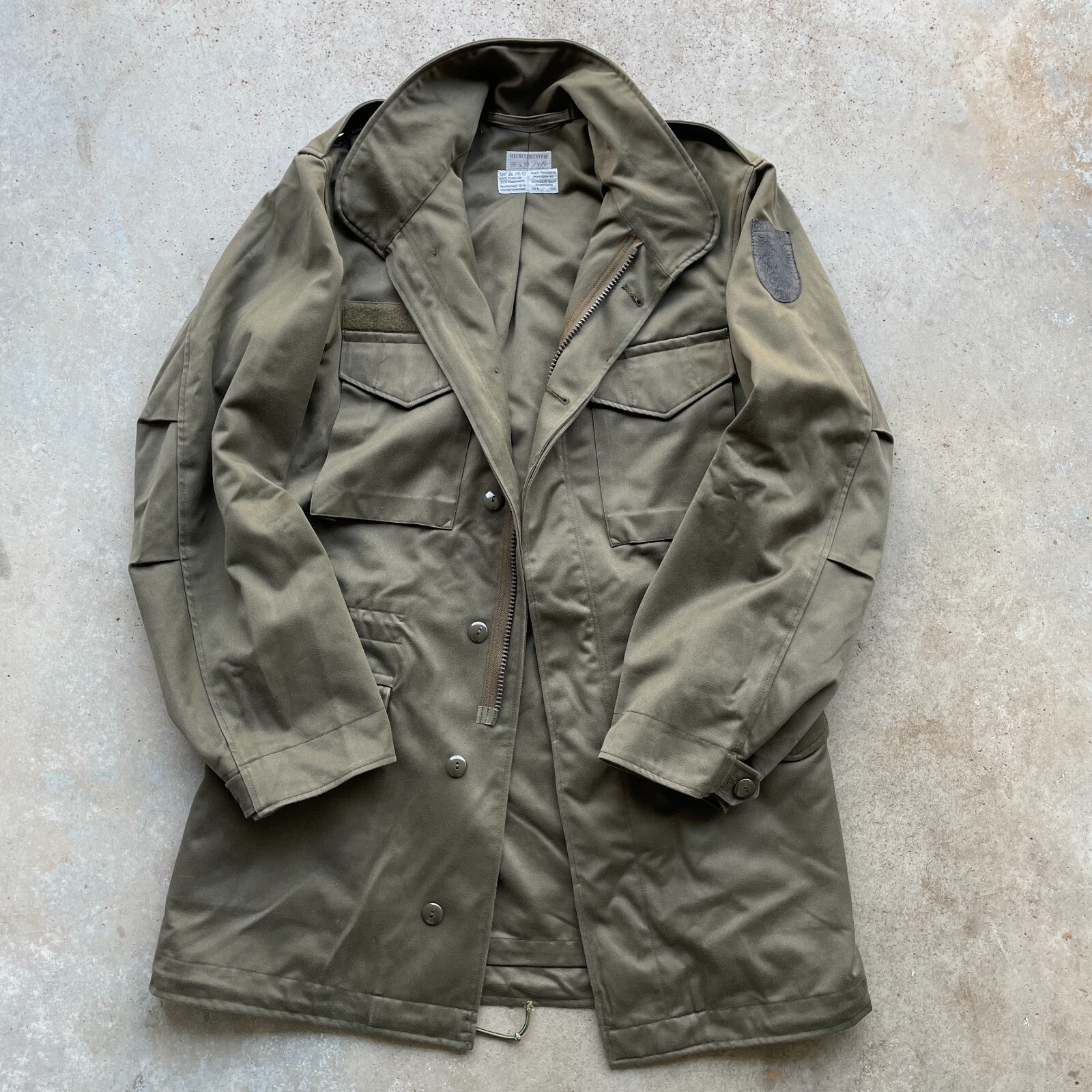 Vtg Austrian Bundesheer Field Jacket Military Issue 1993 Heereseigentum Size: S