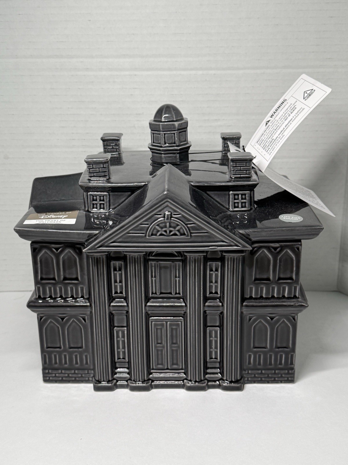 New Disney Haunted Mansion Cookie Jar w/ Sound 5 Messages Glass Hallmark