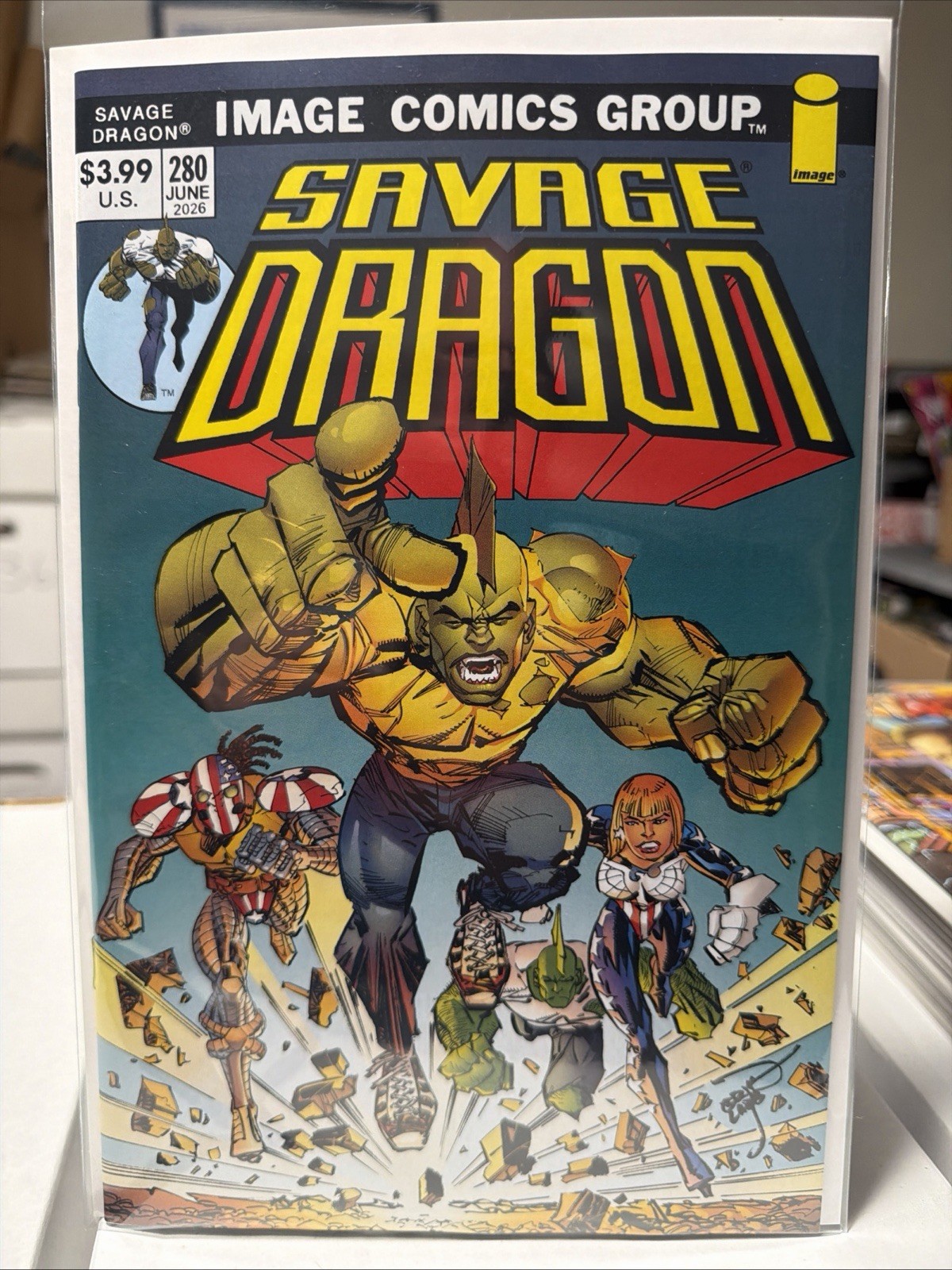 Savage Dragon #280 B 70’s Variant Explicit Last Page Erik Larsen NM Key 2026