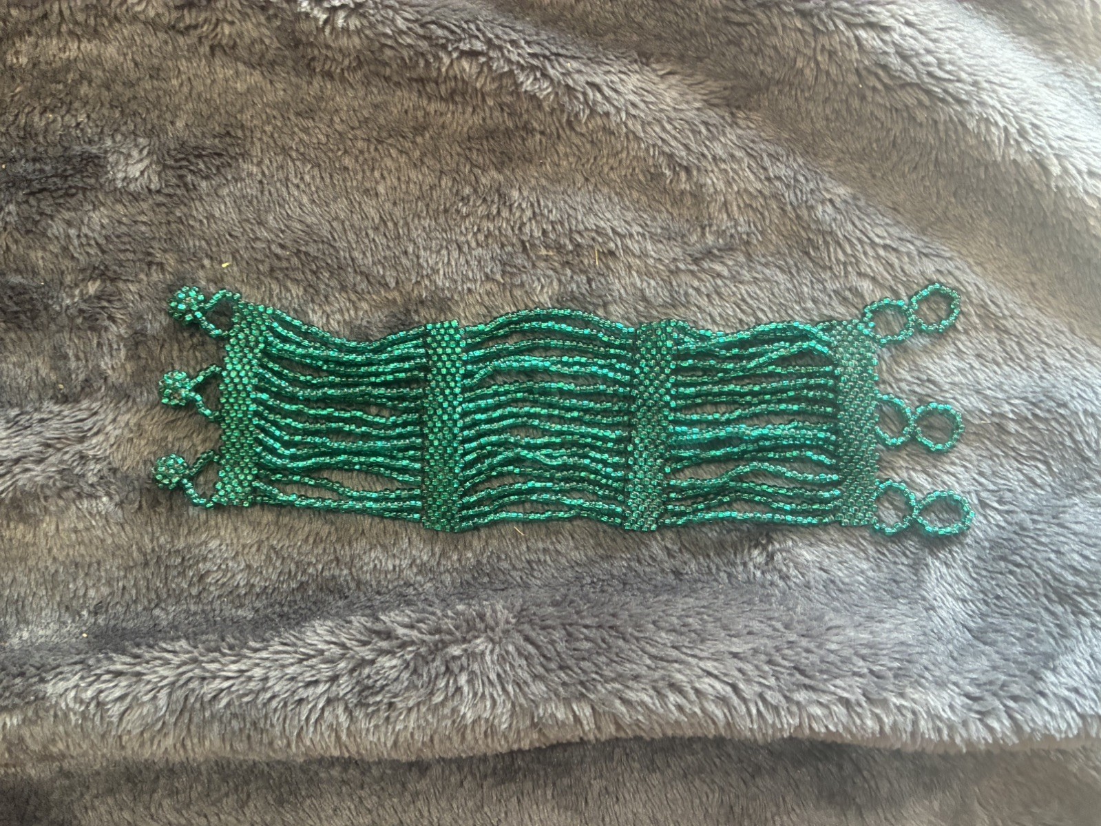 Vintage Hand Made Navajo Style Seed Glass Bead Bracelet  Native American Rare