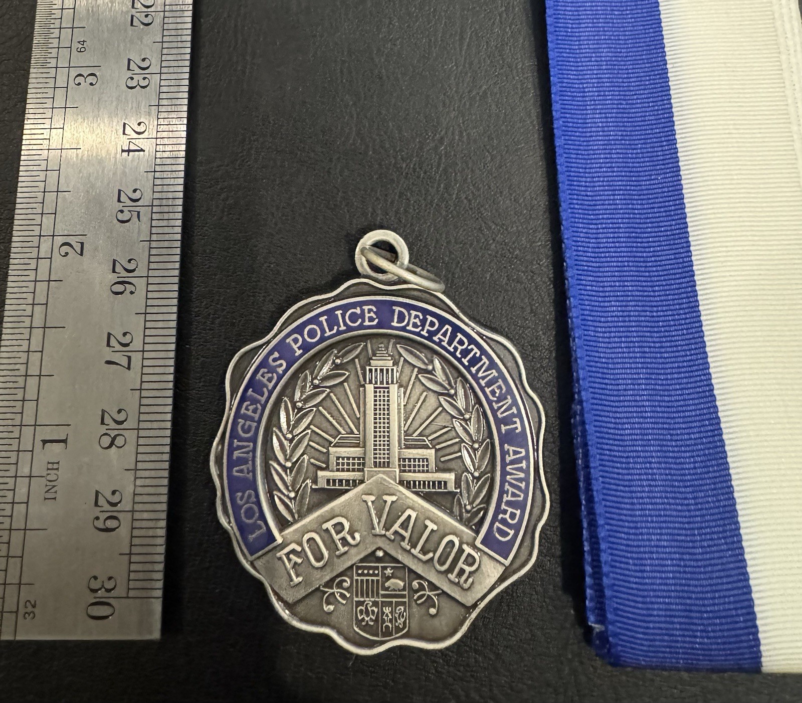 Original, 1990s Issue, Los Angeles Police Department Medal Of Valor Medal 