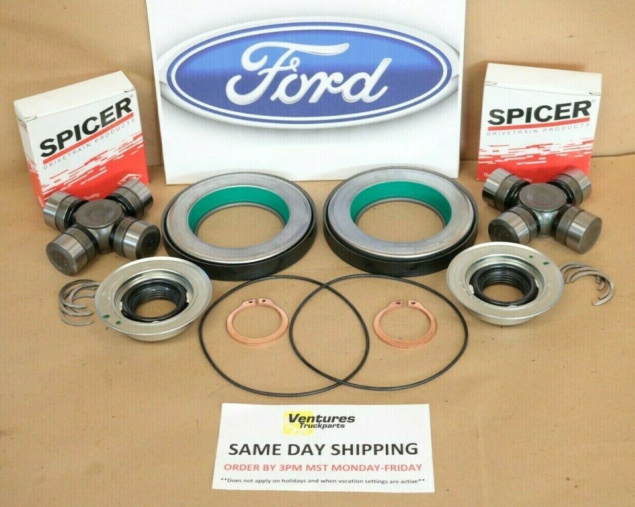 Axle Seal Snap Ring U Joint Kit Dana Super 60 Front Axle Ford F250 F350 05-15