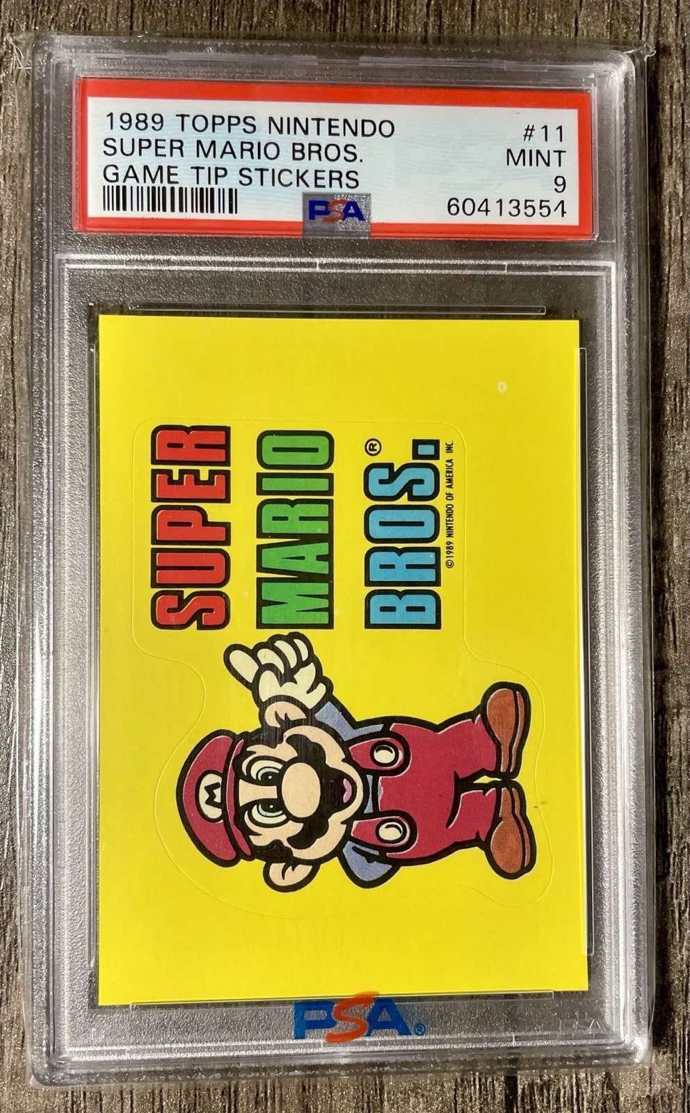 1989 Topps Nintendo Super Mario Bros #11 Game Tip Stickers PSA 9 MINT