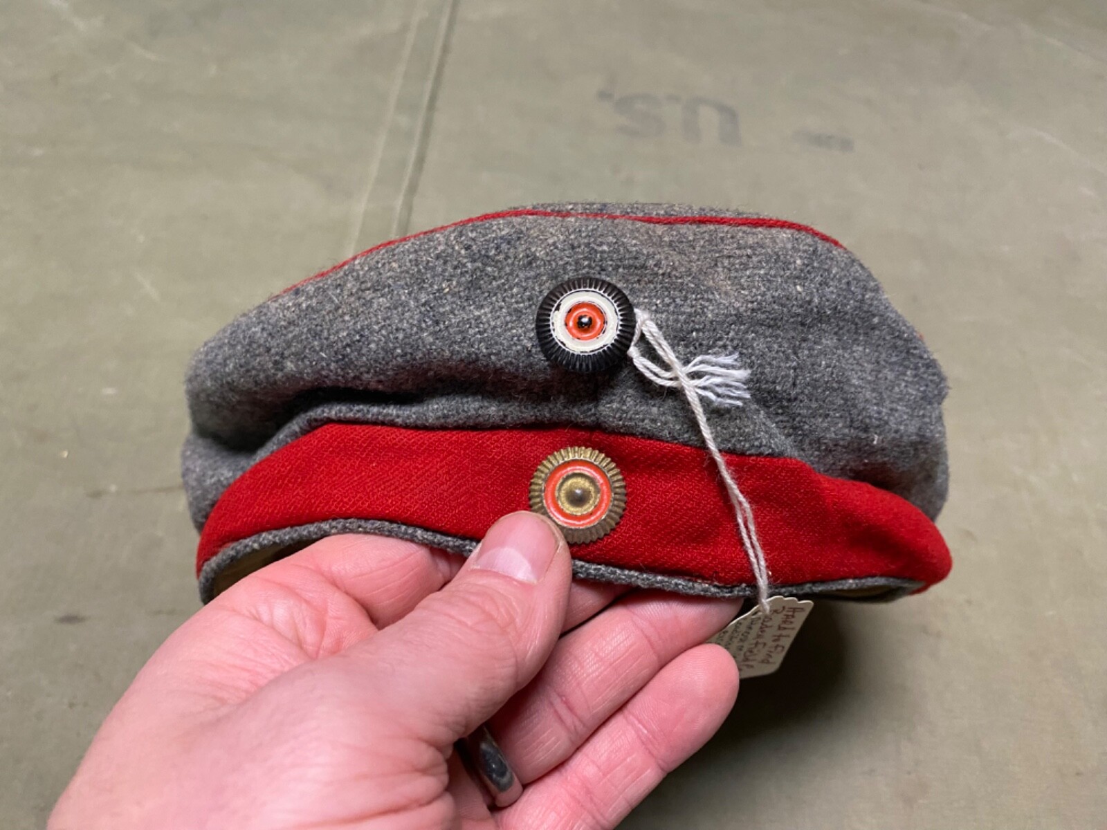 ORIGINAL WWI GERMAN INFANTRY M1907 INFANTRY FIELD CAP, BADEN INSIGNIA