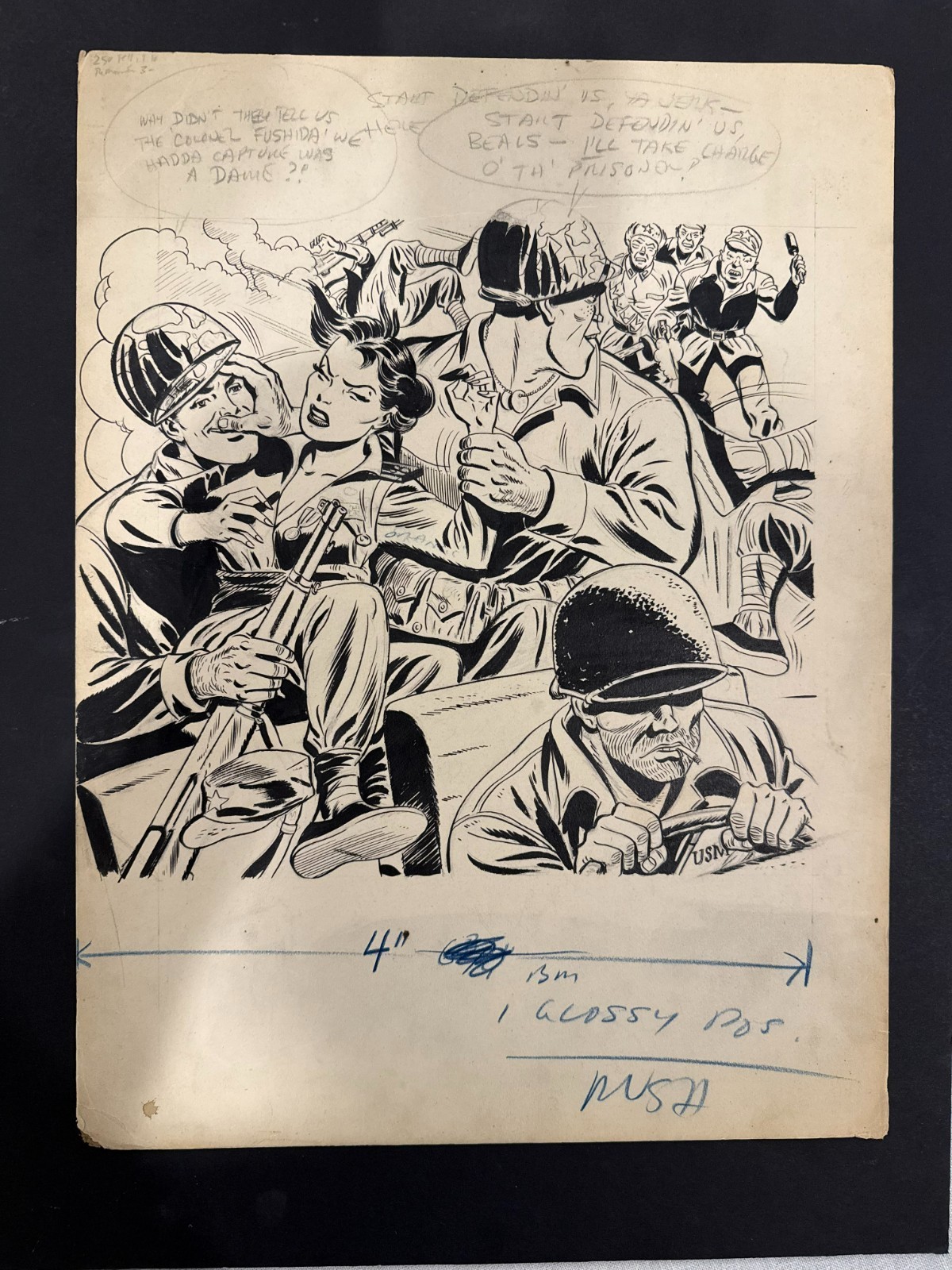 Fighting Leathernecks #3 Original Cover Art - June 1952 - Rare opportunity