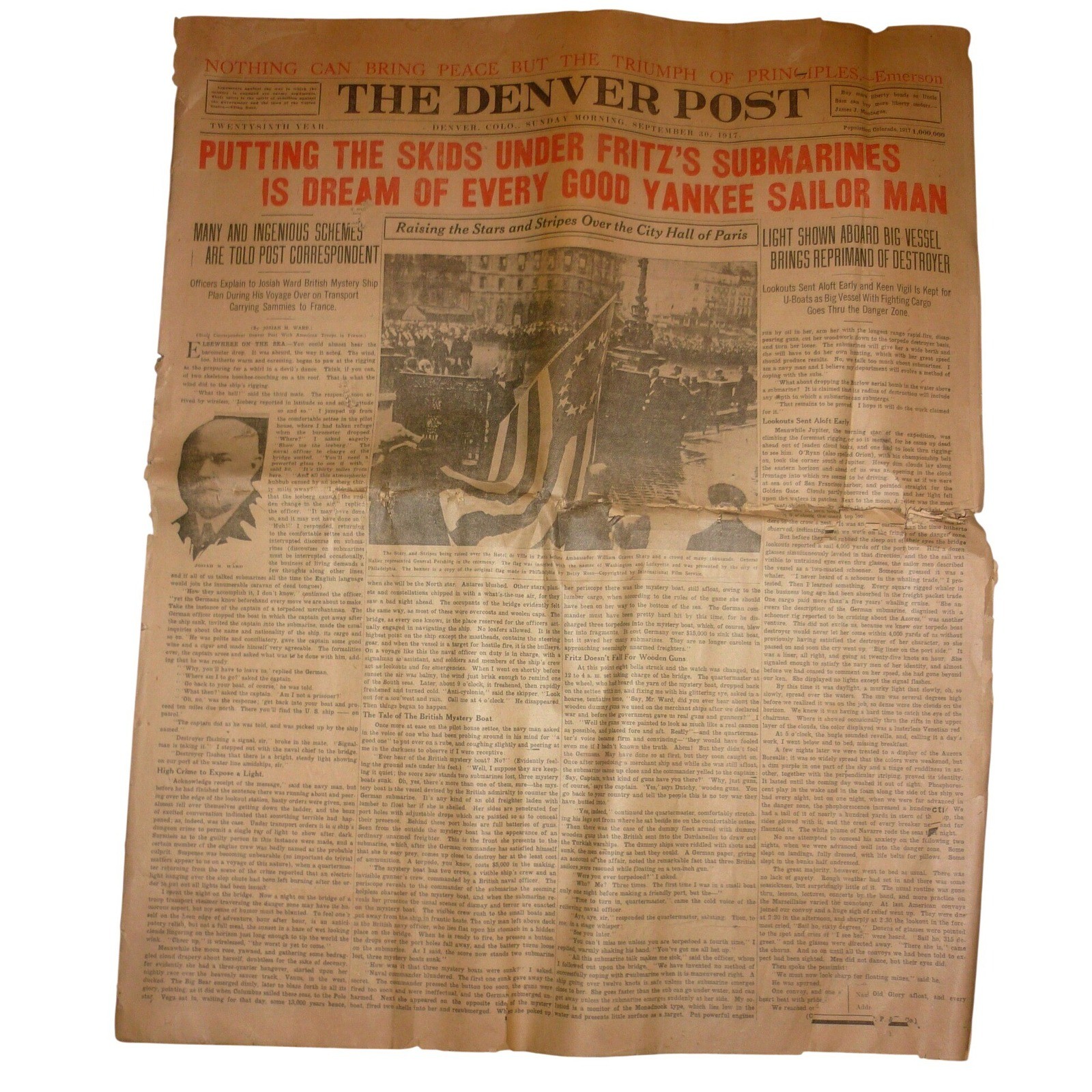 Vintage 1917 The Denver Post Sunday Newspaper Wyoming Oil Boom Mining WWI Issue