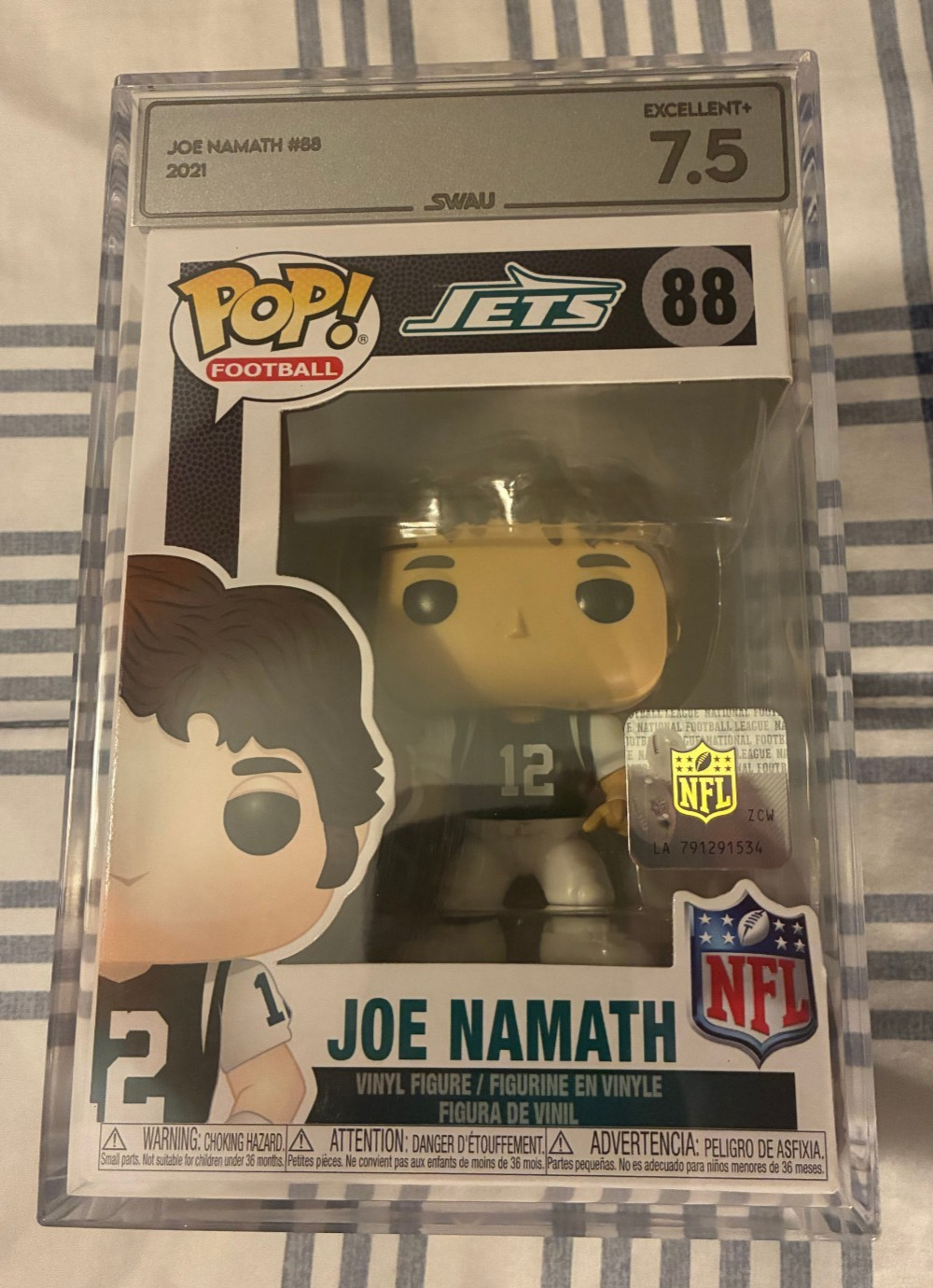 JOE NAMATH FOOTBALL FUNKO POP #88-SWAU GRADED EXCELLENT-7.5-#FS00008366-1ST-ROOK