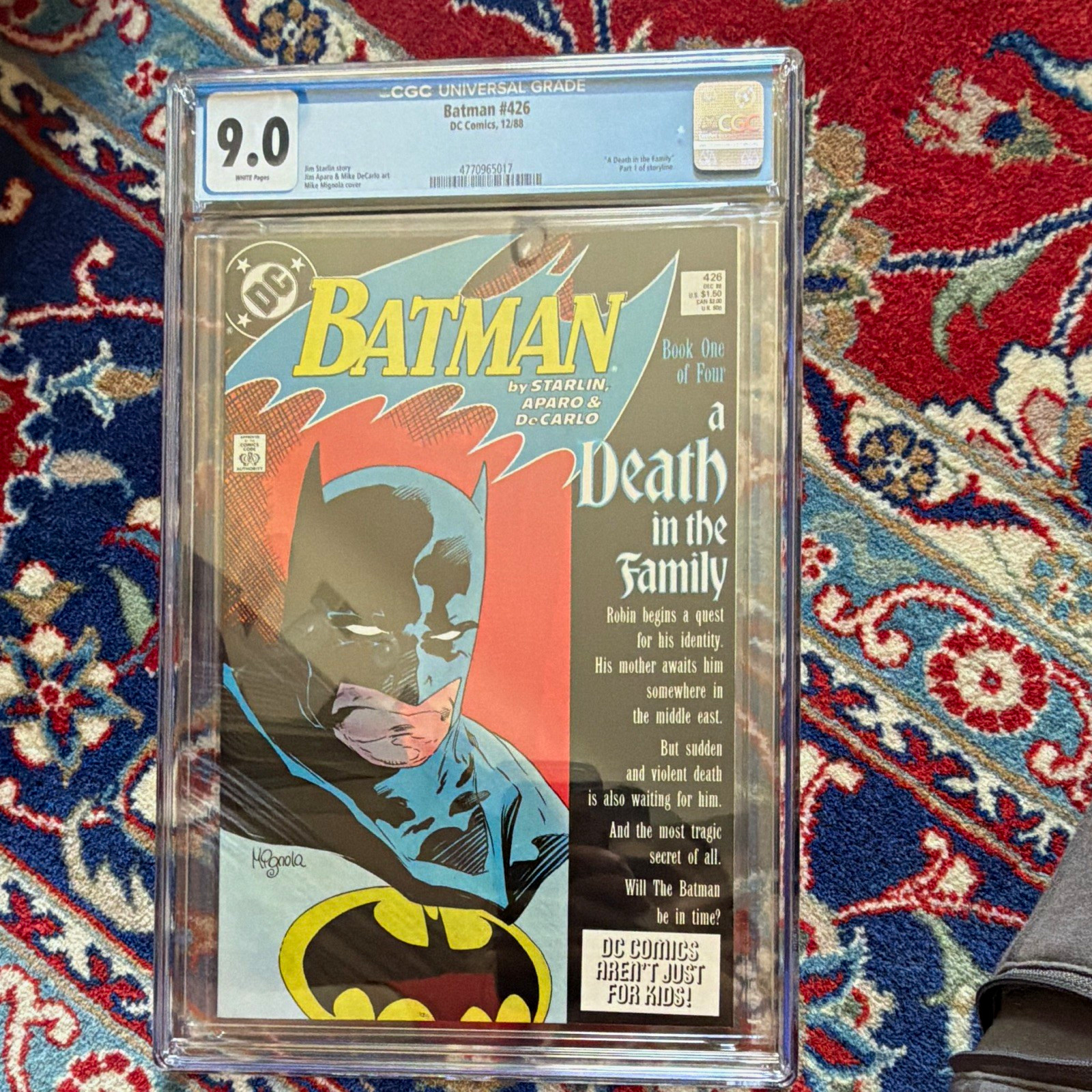 Batman #426 CGC 9.0 (1988) DC Comics A Death in the Family White Pages Hot