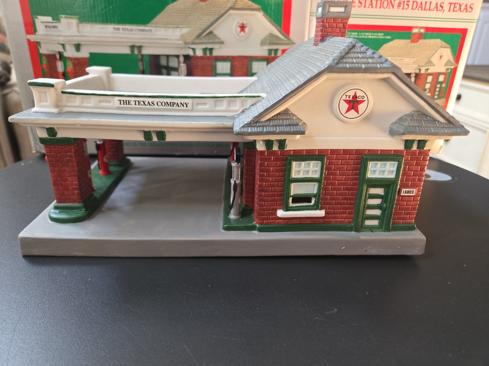 Texaco 1997 Porcelain Service Station #15 Dallas TX Gas Oil Petroliana Replica