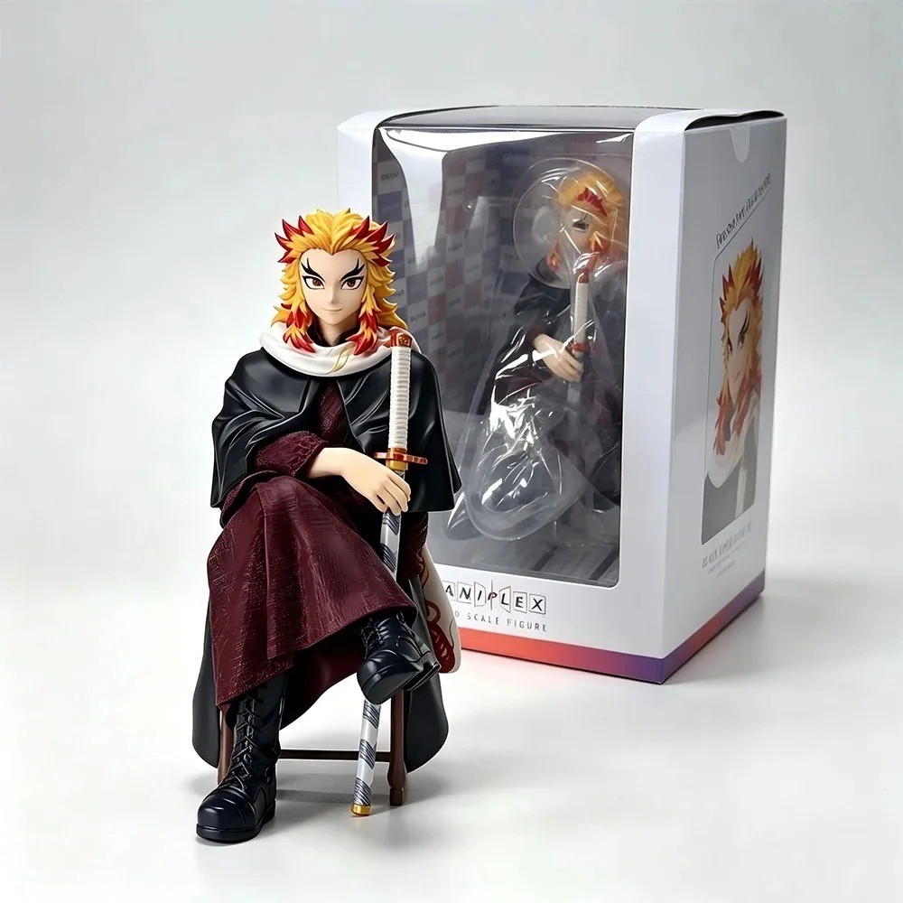 Rengoku Kyoujurou 15cm Figure Demon Slayer Sitting Chair Anime PVC Model Toy New
