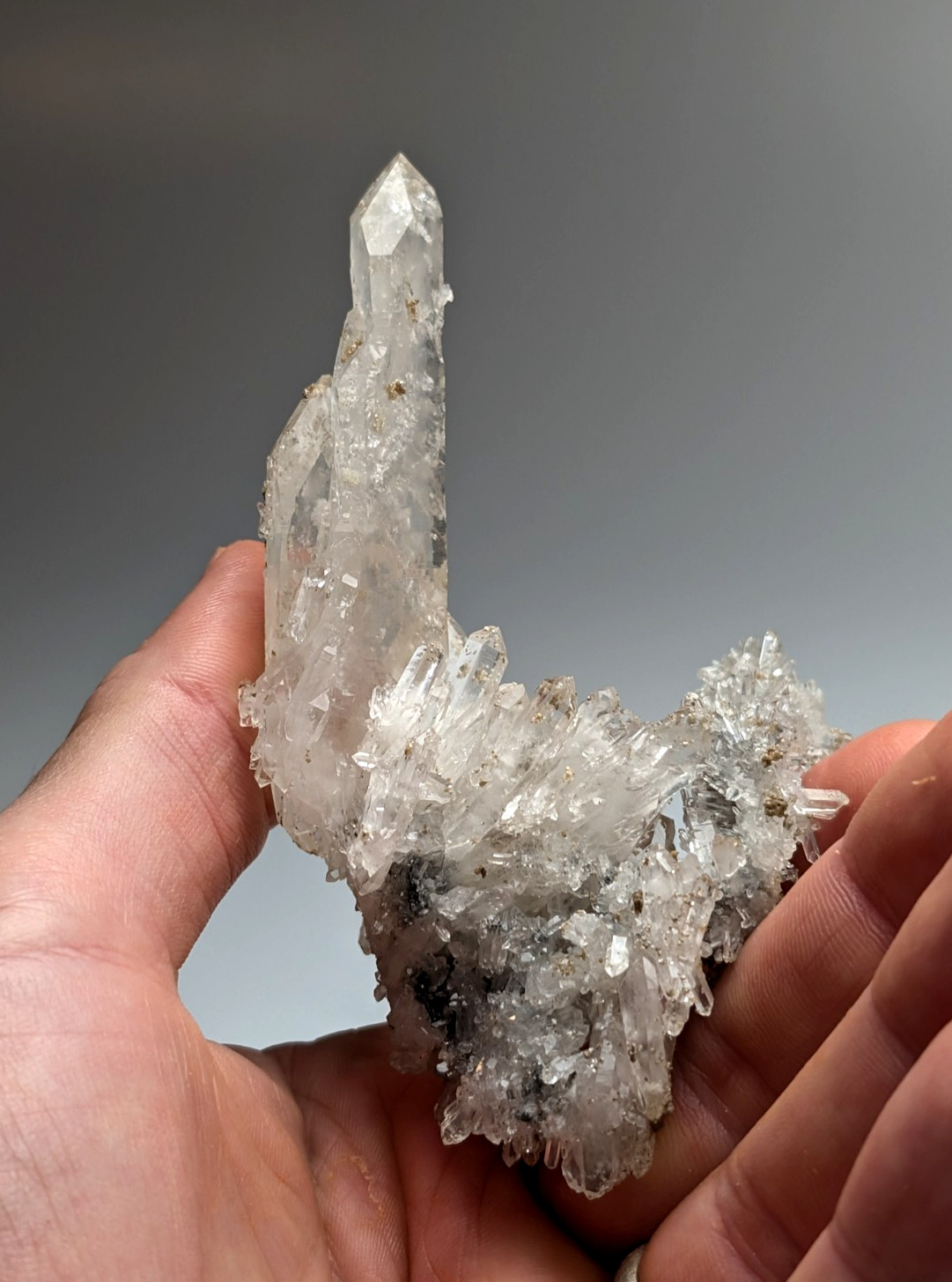 A++++ Solution Quartz w/ UV Reactive Cookeite, Jeffrey Quarry, Arkansas, Rare