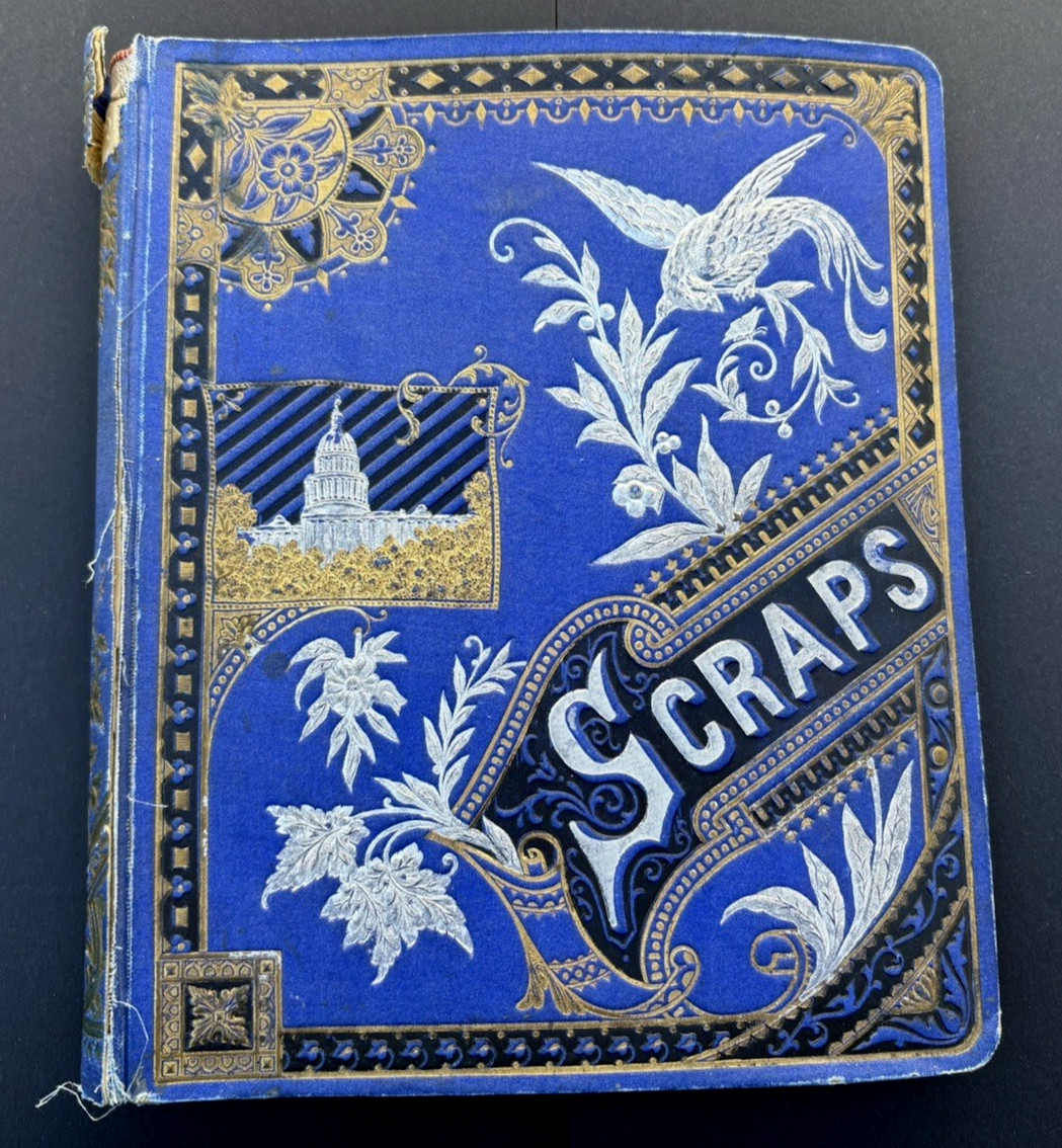 Antique beautiful Victorian era scrapbook trade cards die cut color lithos 33 pg