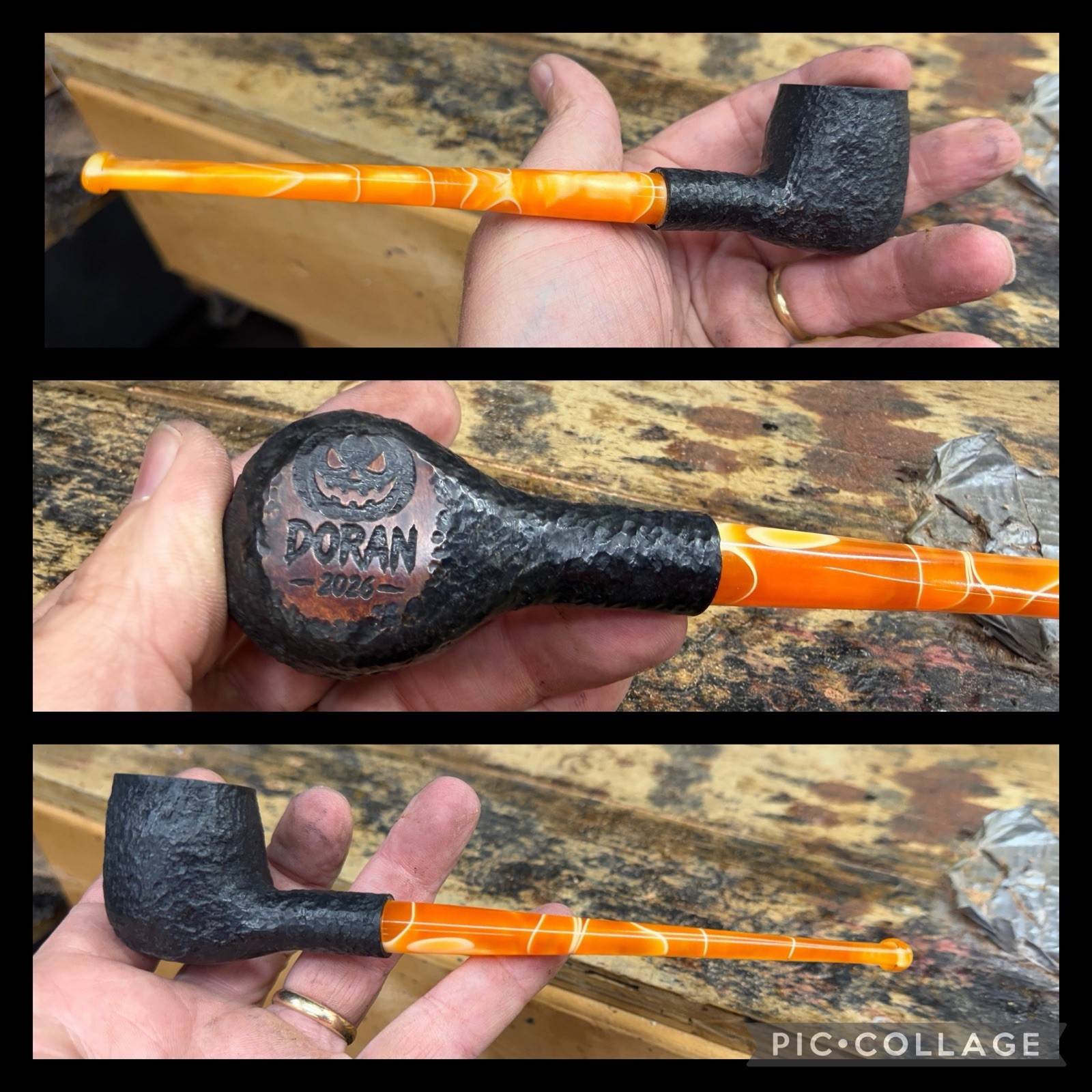 Custom made poker pipe,estate pipe,billiard pipe,brian doran, Briar Pipe