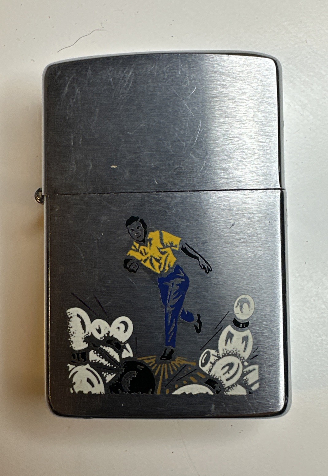 Vintage 1970’s Unfired BOWLER SPORTS SERIES Zippo Lighter Excellent Condition