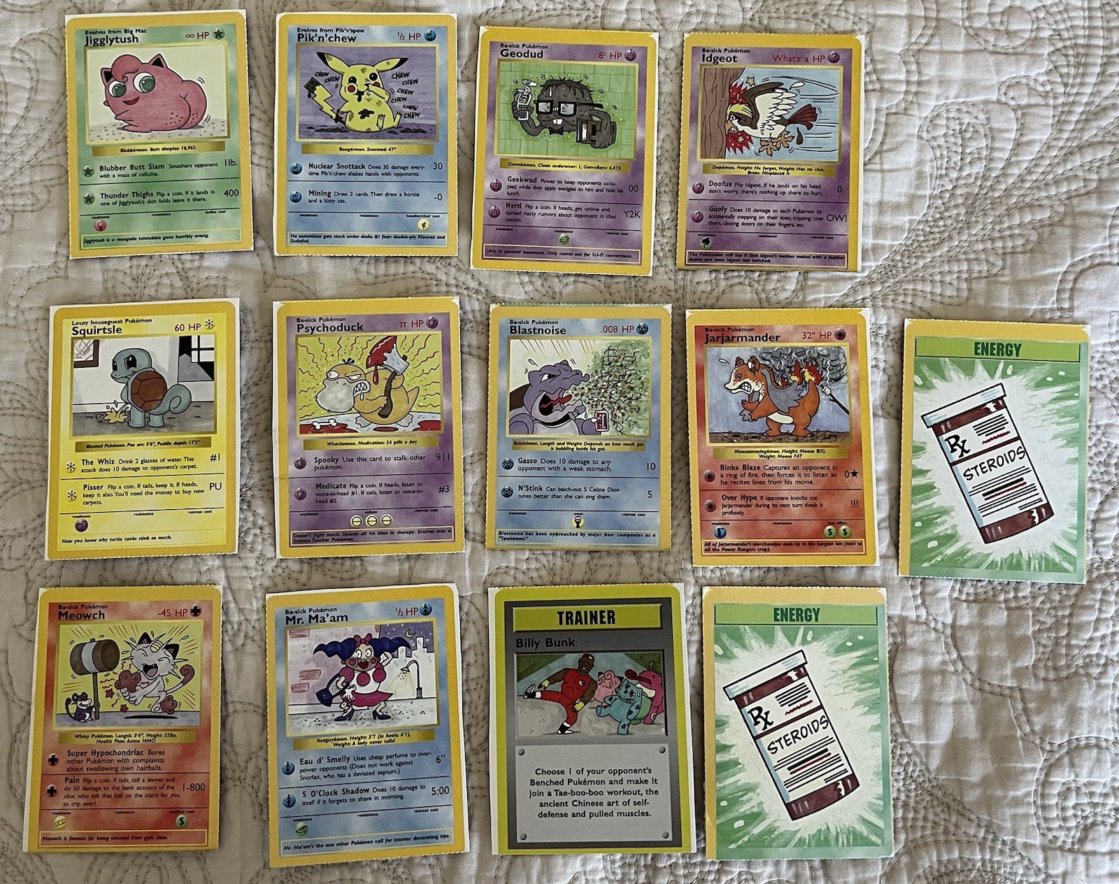 Mad Magazine October 1999 Issue Pukemon 12 Trading Card Set VERY RARE W/ Extra Mad Magazine October 1999 Issue Pukemon 12 Trading Card Set VERY RARE W/ Extra