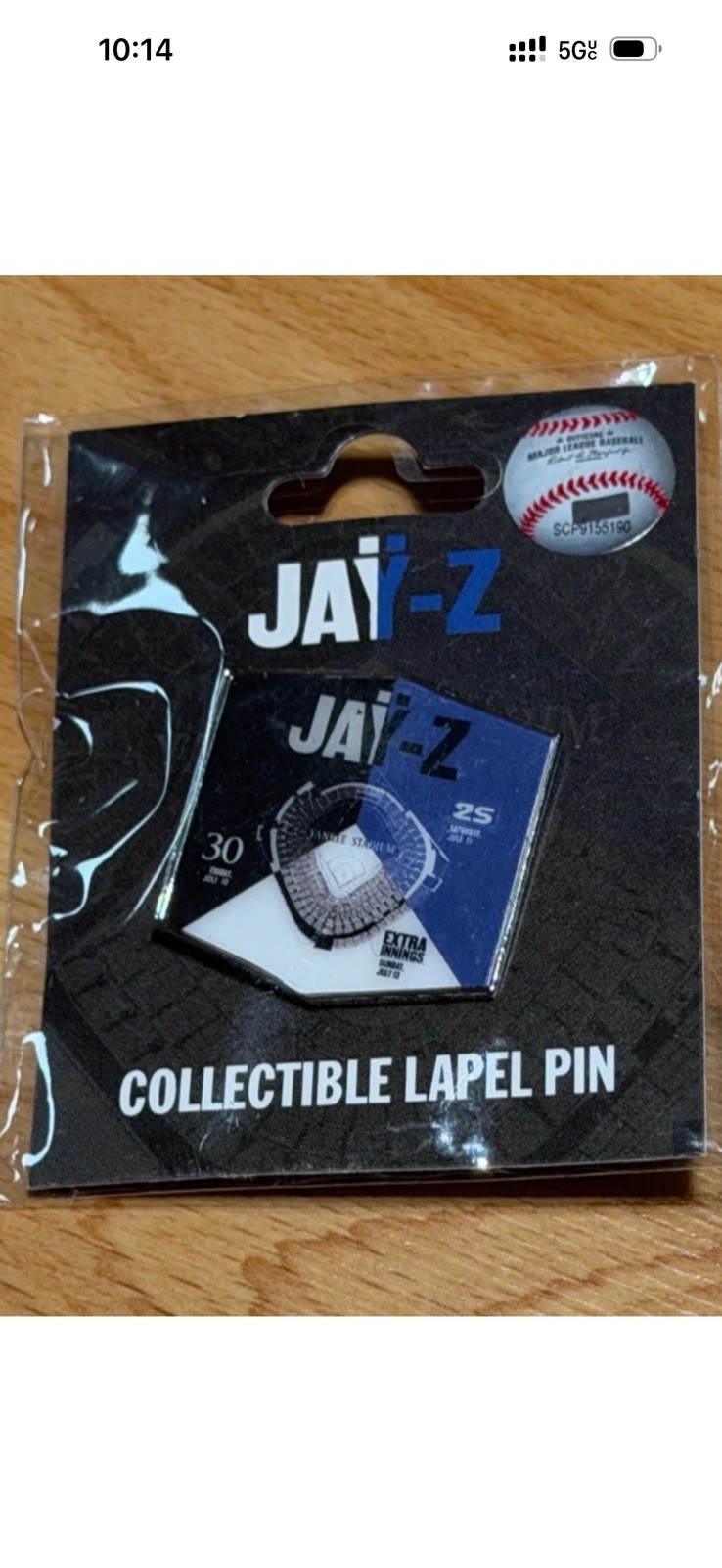 JAŸ-Z Yankee Stadium Enamel Pin Reasonable Doubt The Blueprint LIMITED EDITION