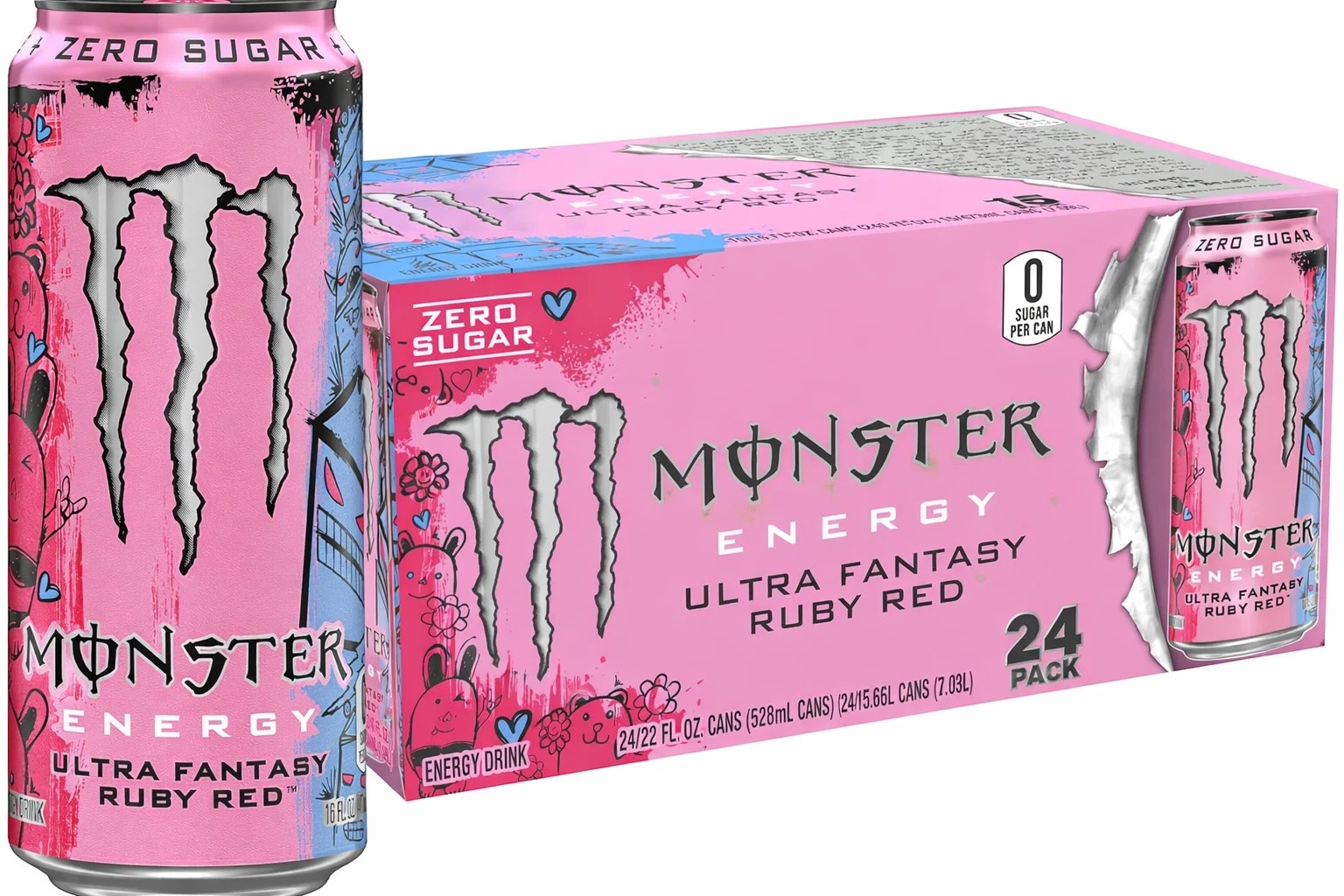 MONSTER ULTRA RUBY RED 16FL OZ CAN 24CT CASE