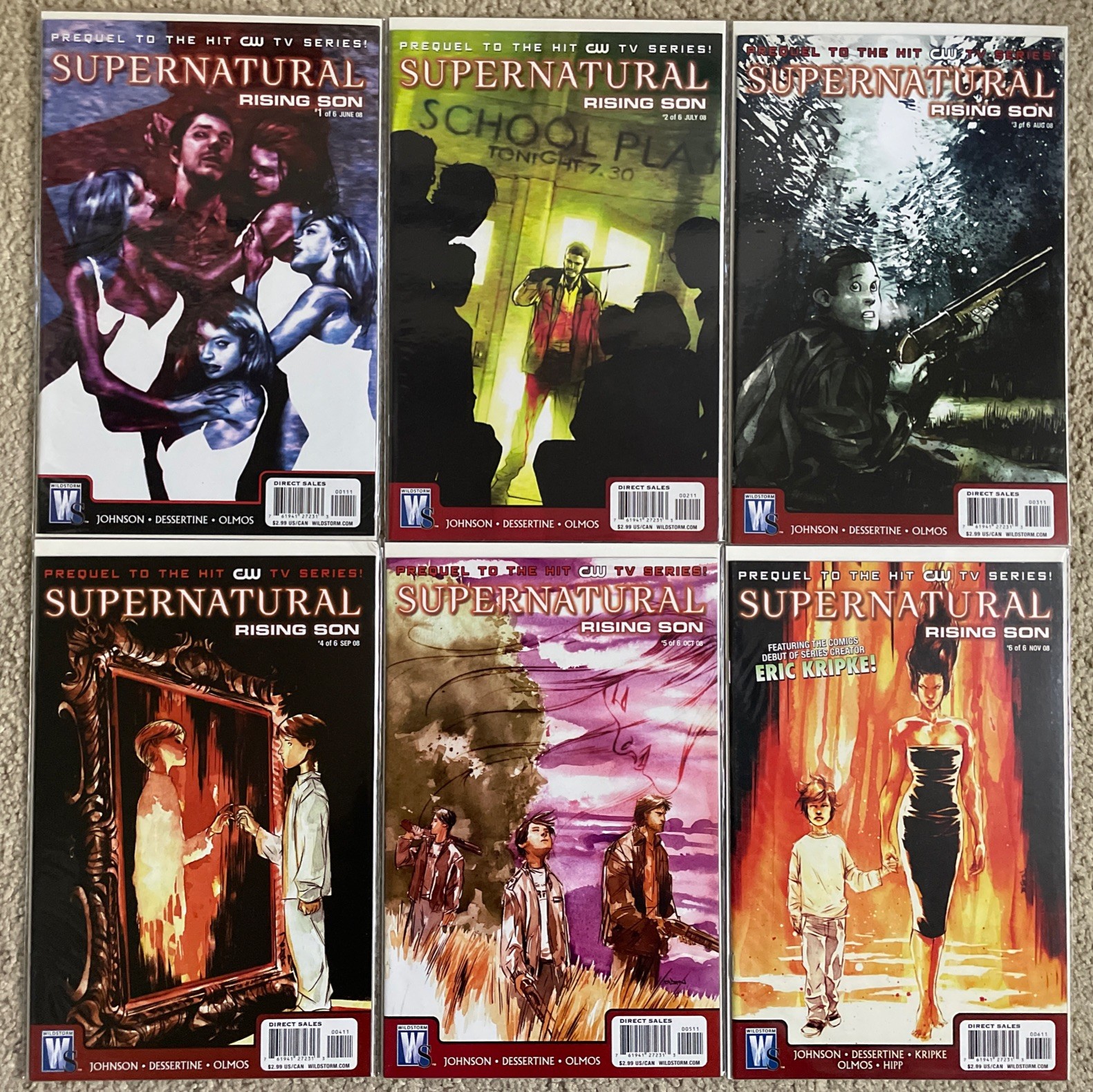 Supernatural Rising Son #1-6 Complete Series Set 2008 DC Wildstorm TV Comics Lot