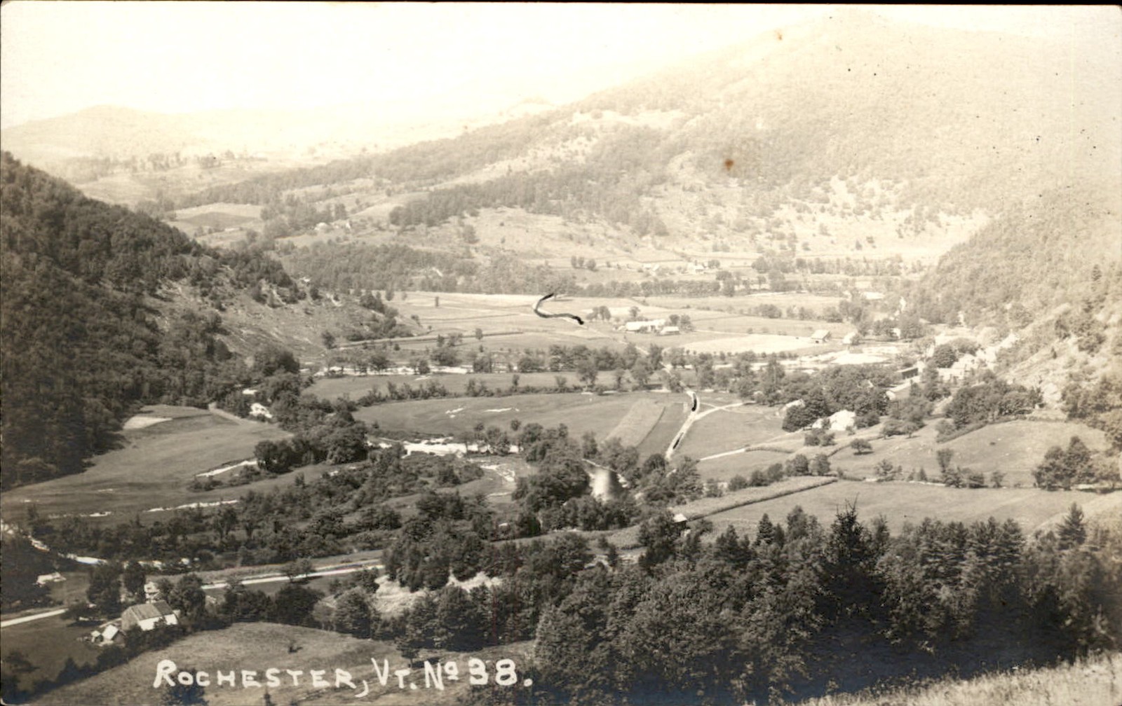 Rochester Vermont VT Valley Landscape c1900s-10s Real Photo Vintage Postcard