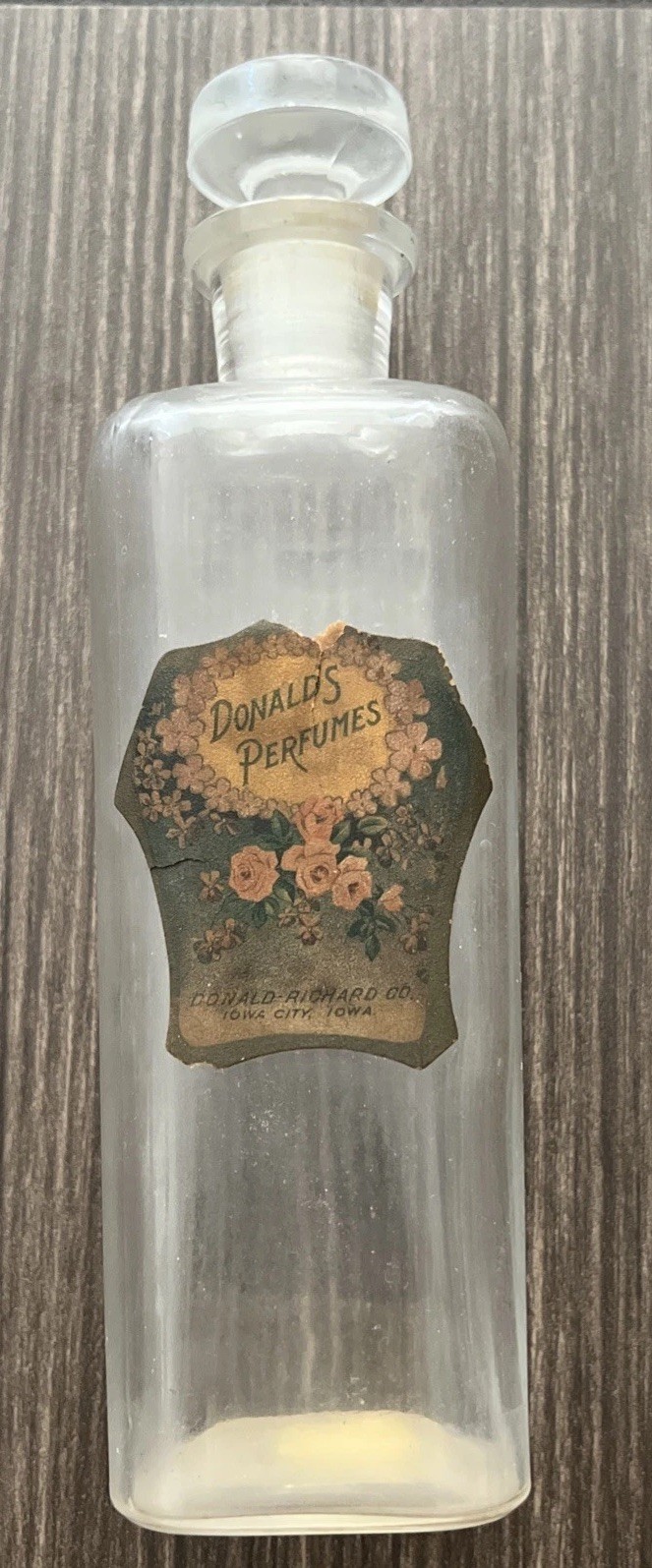 Antique 9” Donald’s Perfumes Donald Richard Co Glass Bottle 1/1 On eBay
