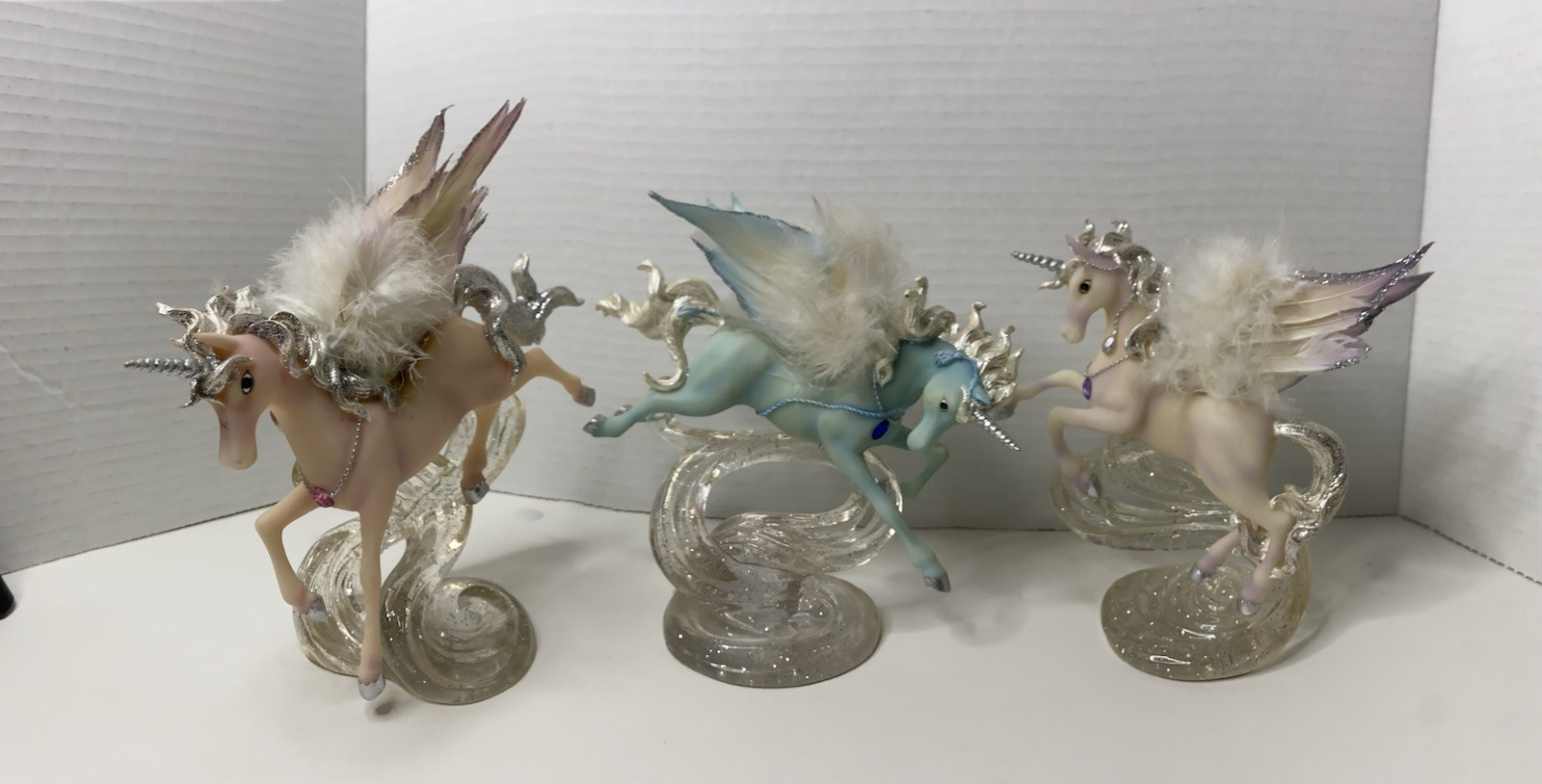 Unicorn Statues On Wings Of Serenity From The “Wings Of Enchantment Collection”