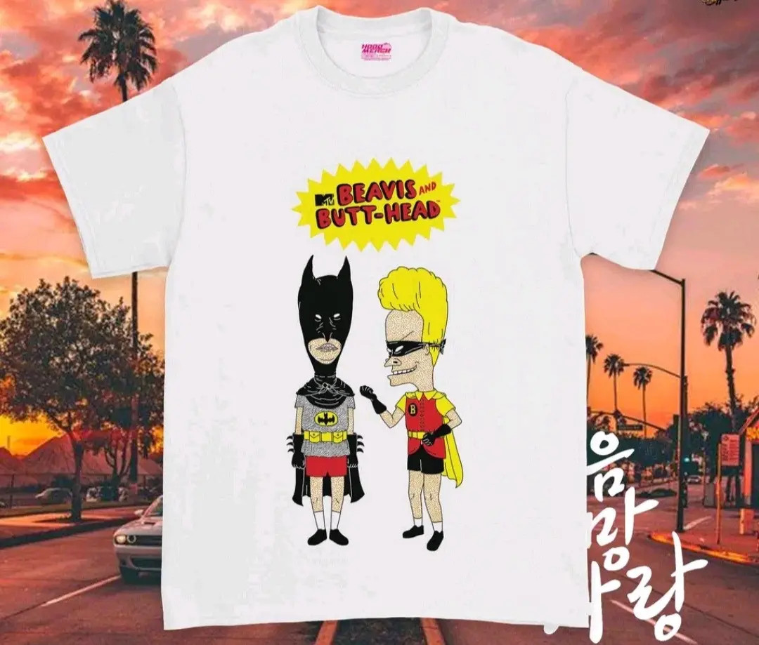 RARE Beavis And Butt-head Parody  White uniex all size Shirt