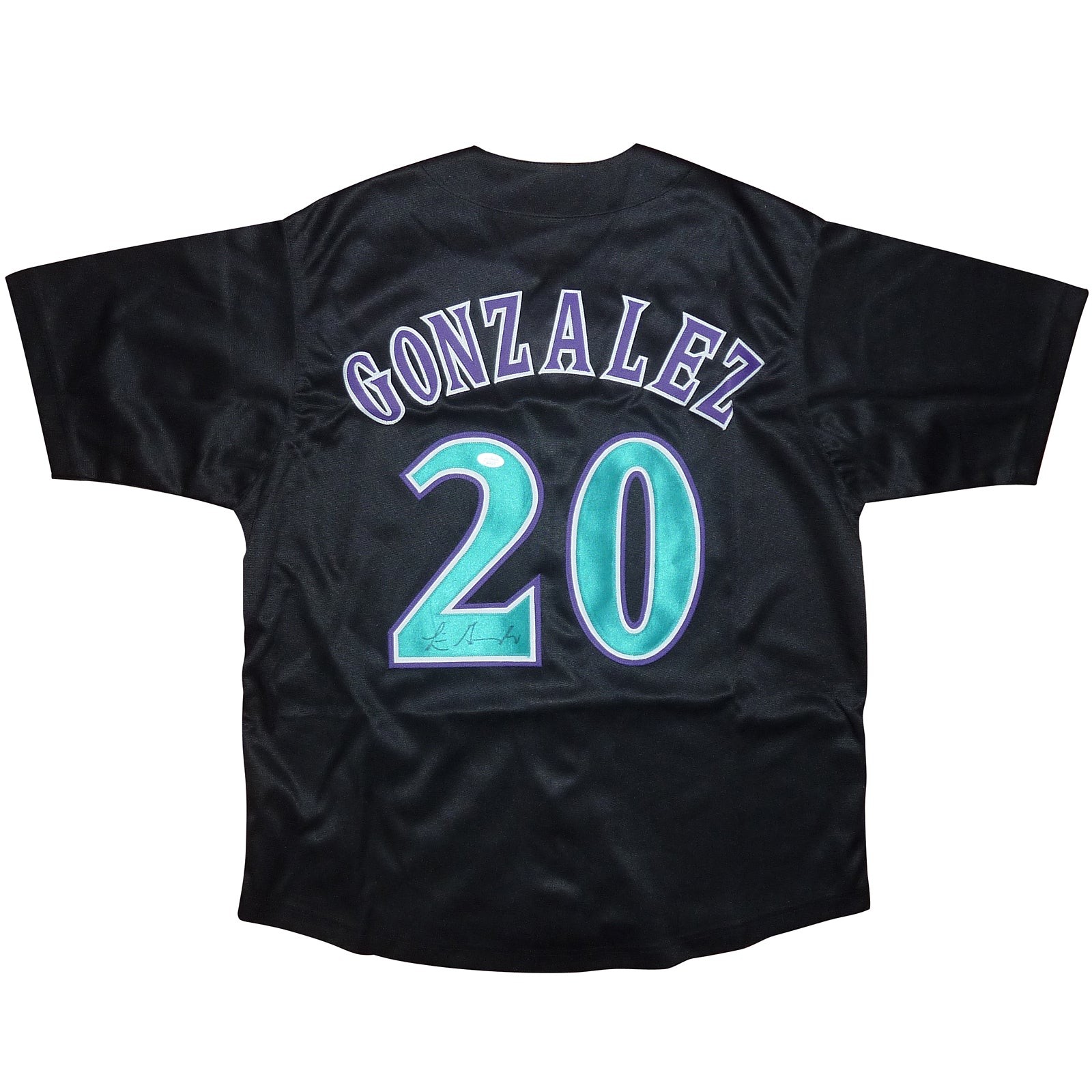Luis Gonzalez Autographed Arizona (Black #20) Custom Jersey - JSA