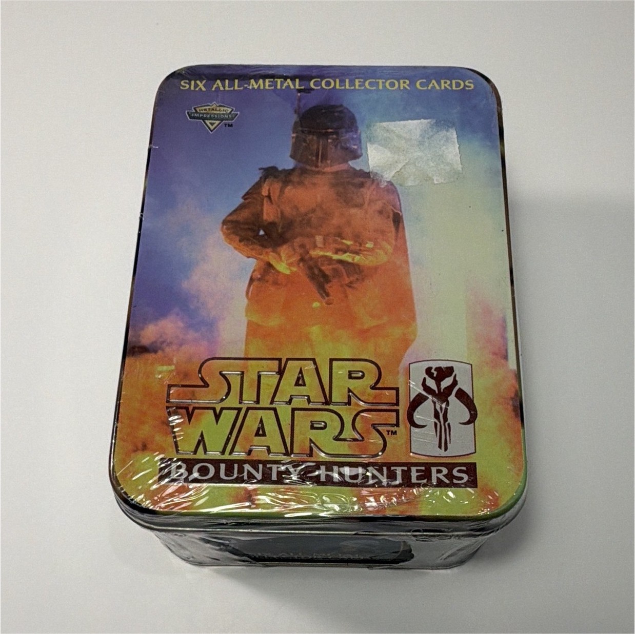 Metallic Impressions Star Wars Bounty Hunters 1998 All Metal Tin Box 6 Cards