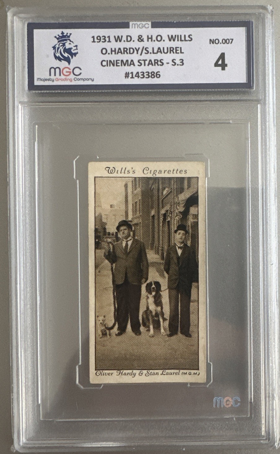 LAUREL & HARDY 1931 W.D. & H.O. Wills Cinema Stars MGC 4 GRADED
